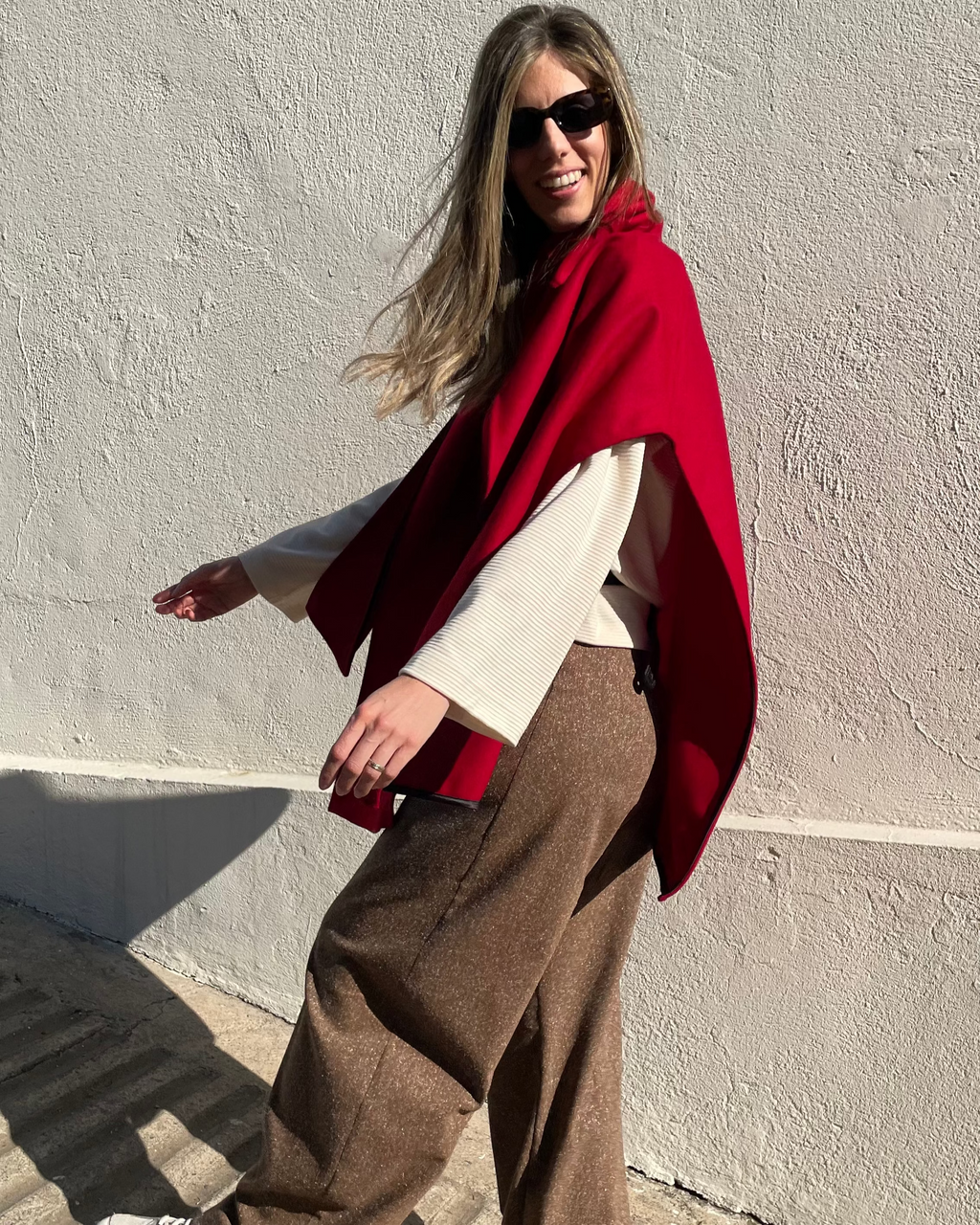 Pantalón Lys Italian Virgin Wool Salpimienta Café