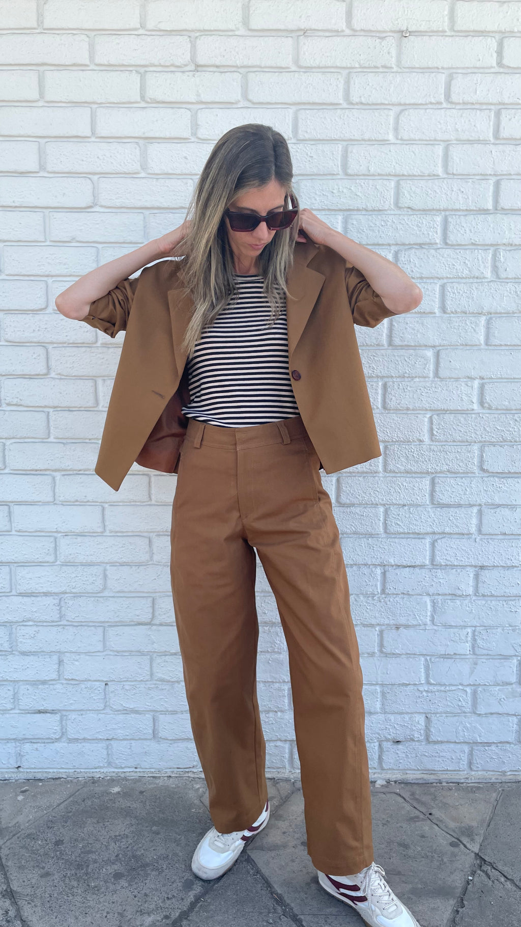 Blazer Medio Soleil 100% Algodón Camel