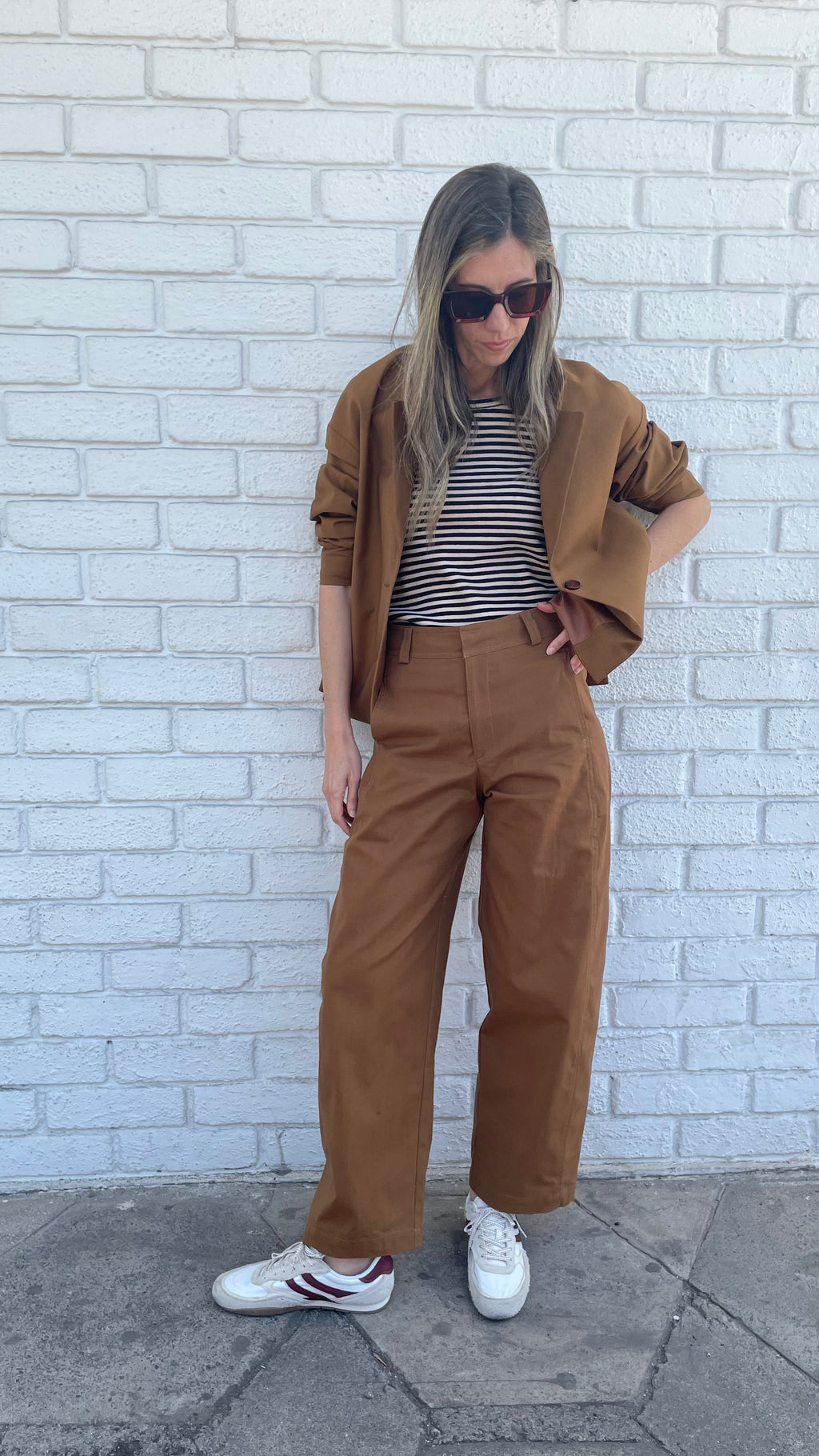 Blazer Medio Soleil 100% Algodón Camel