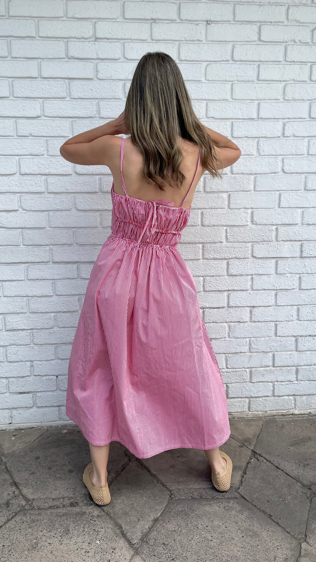 Vestido Rotterdam Listado Rojo