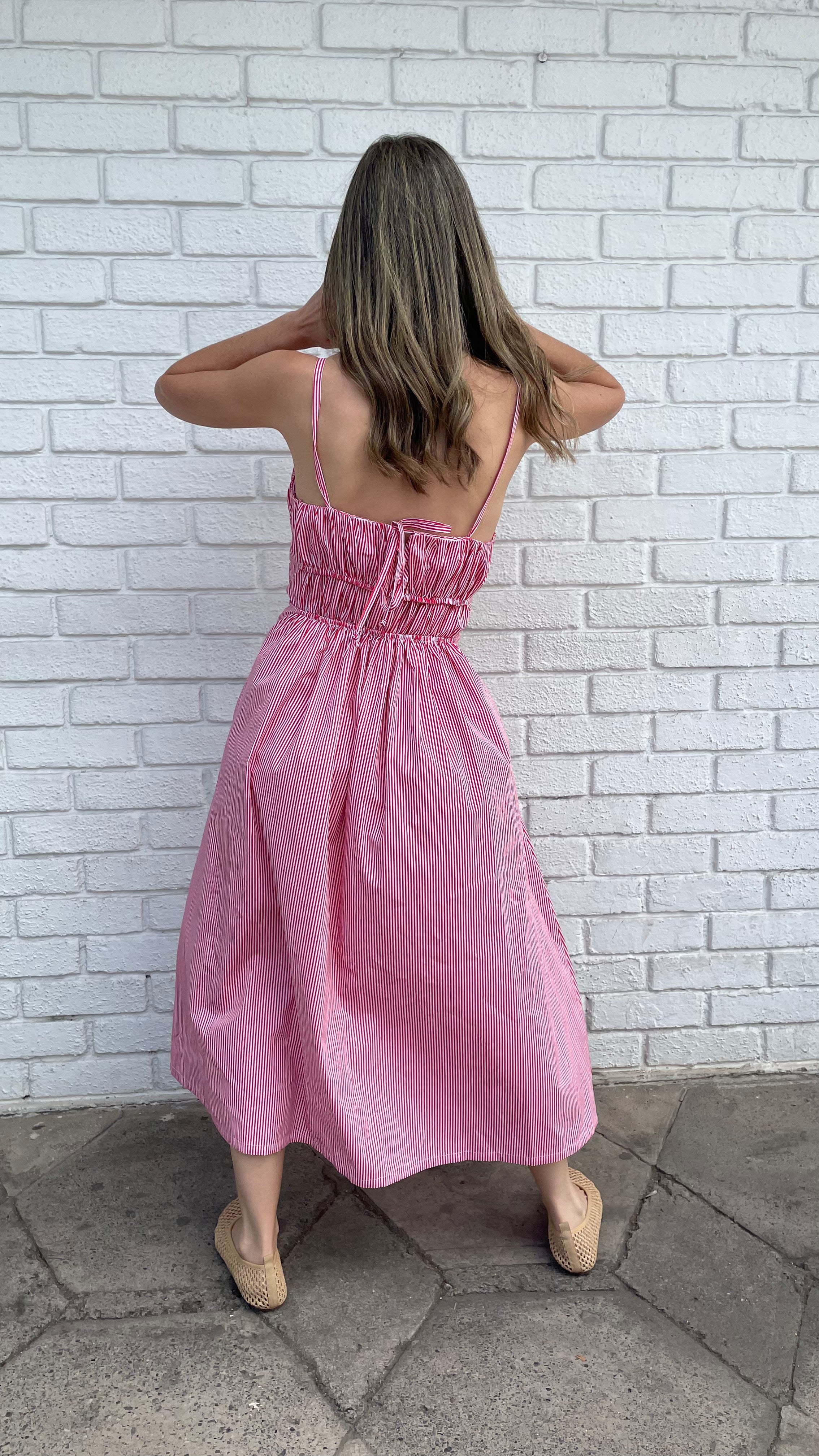 Vestido Rotterdam Listado Rojo