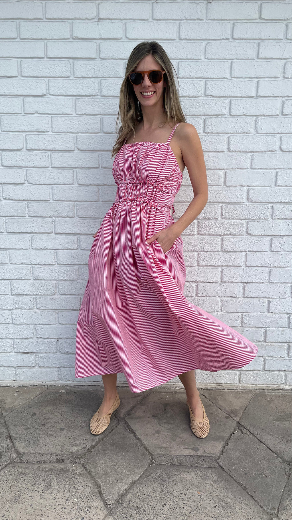 Vestido Rotterdam Listado Rojo