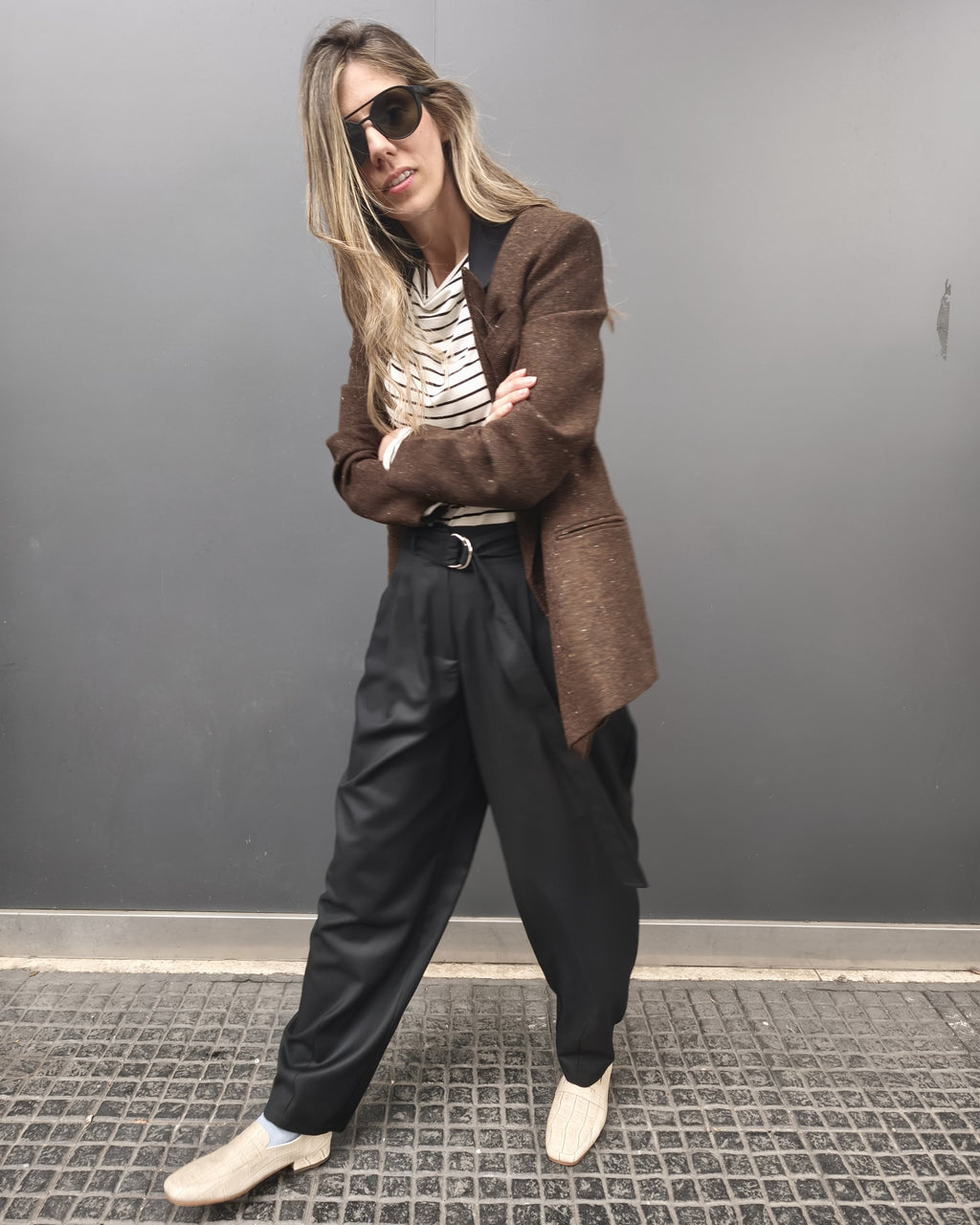 Pantalón Donna Espiga Negro