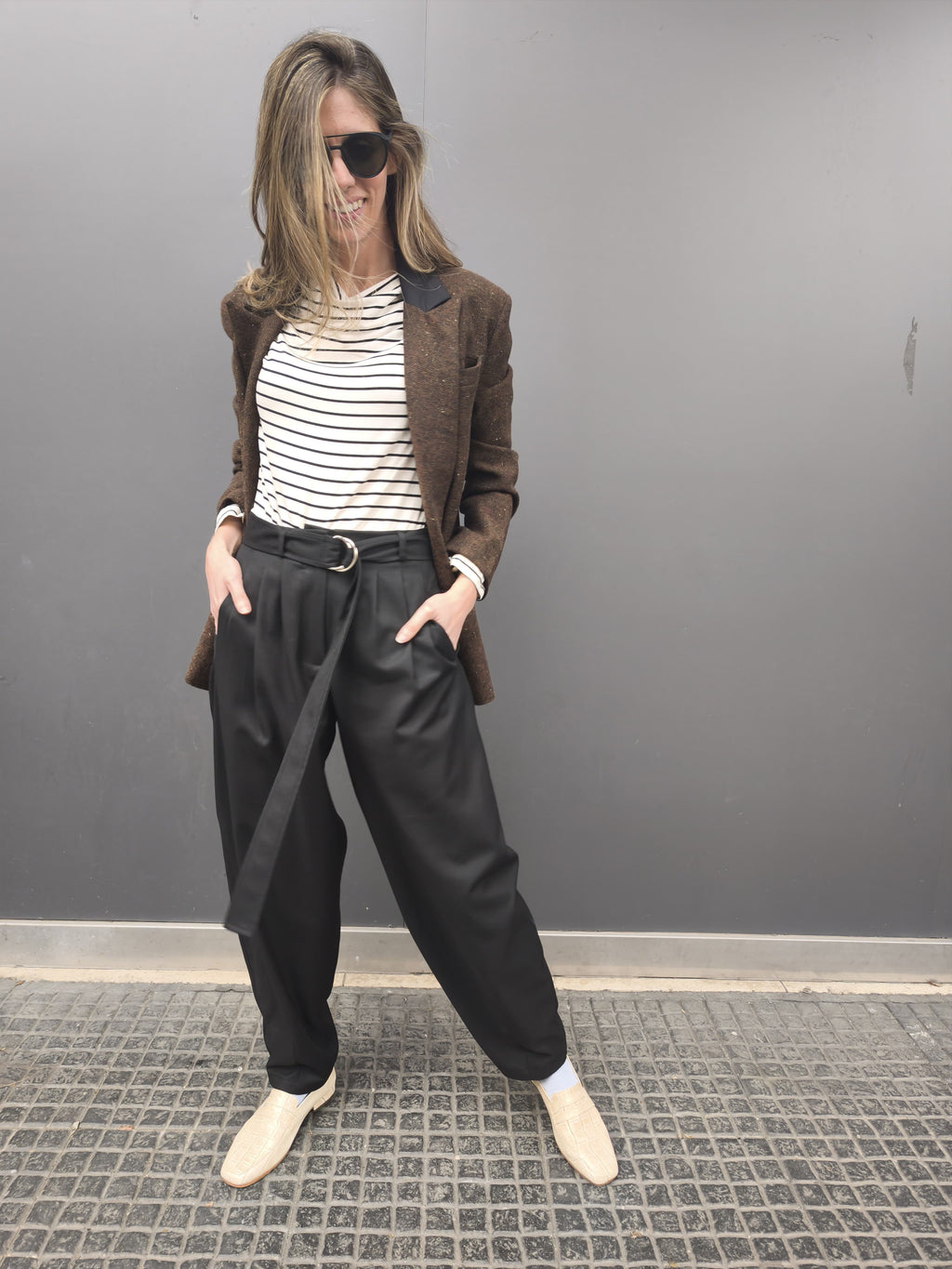 Pantalón Donna Espiga Negro