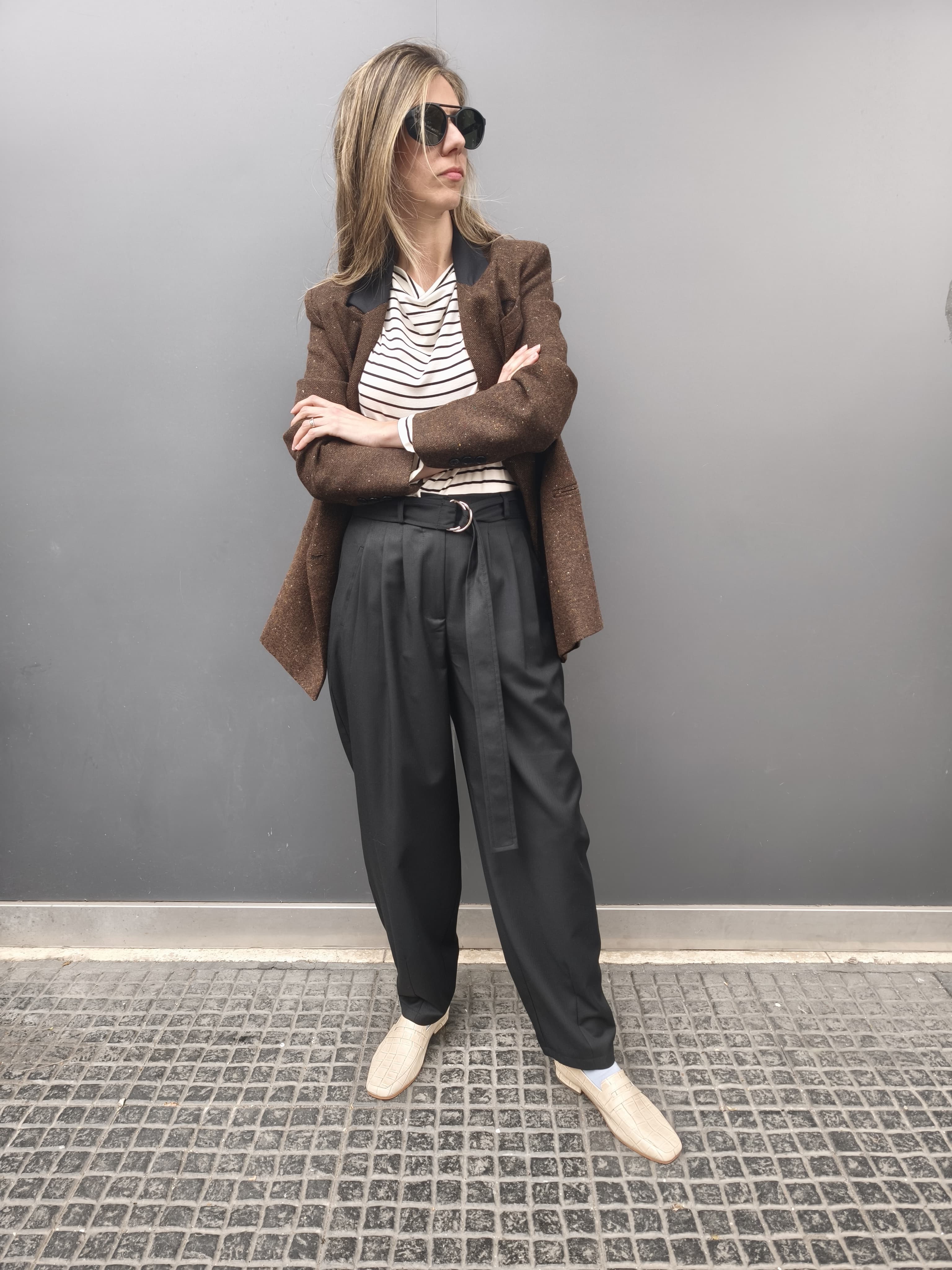 Pantalón Donna Espiga Negro