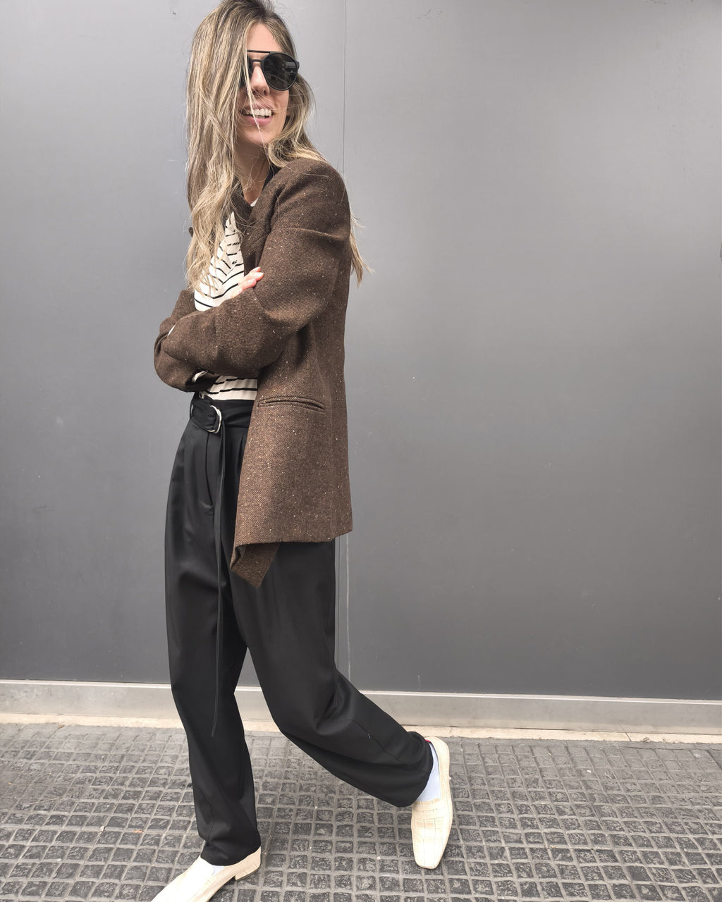 Pantalón Donna Espiga Negro