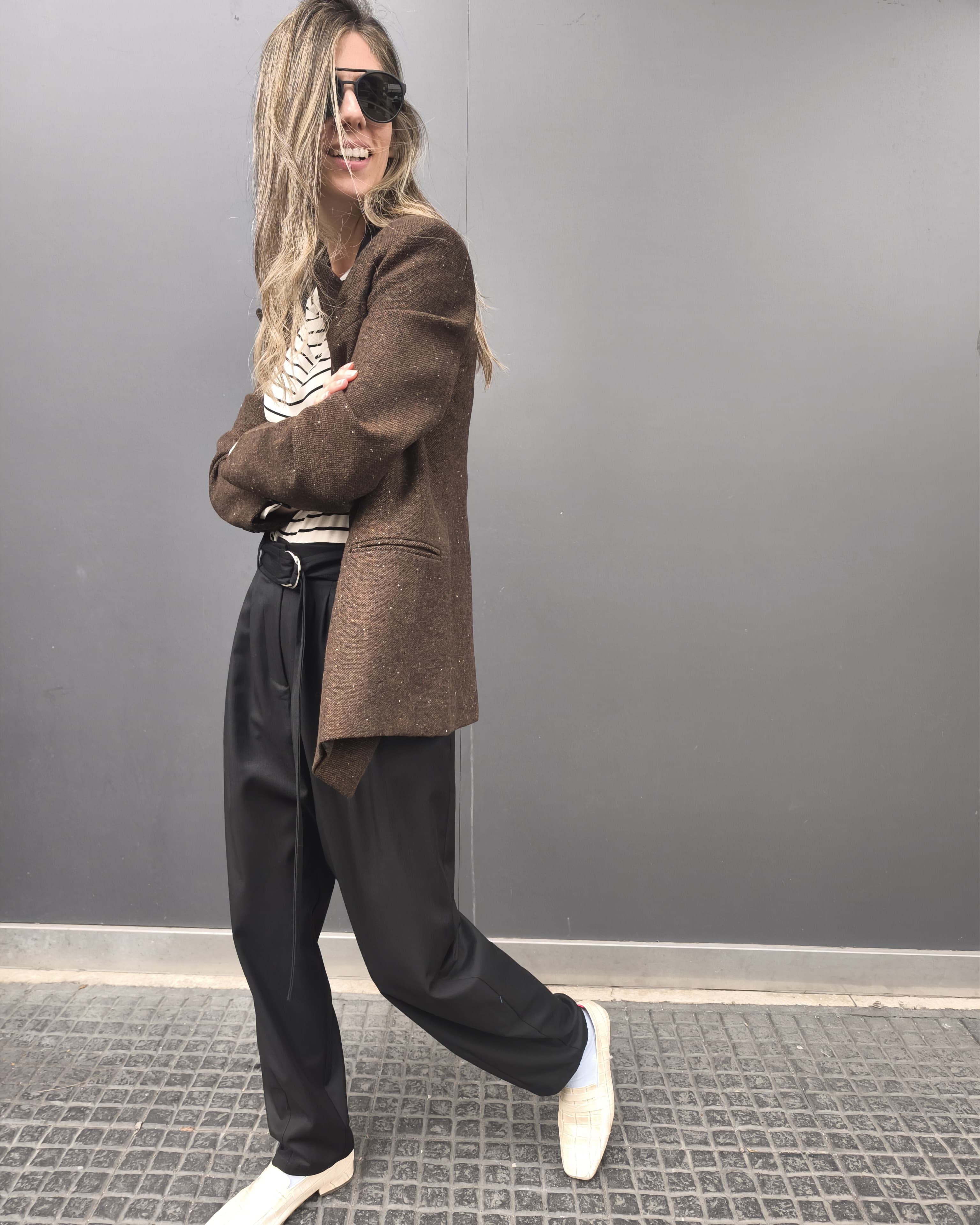 Pantalón Donna Espiga Negro