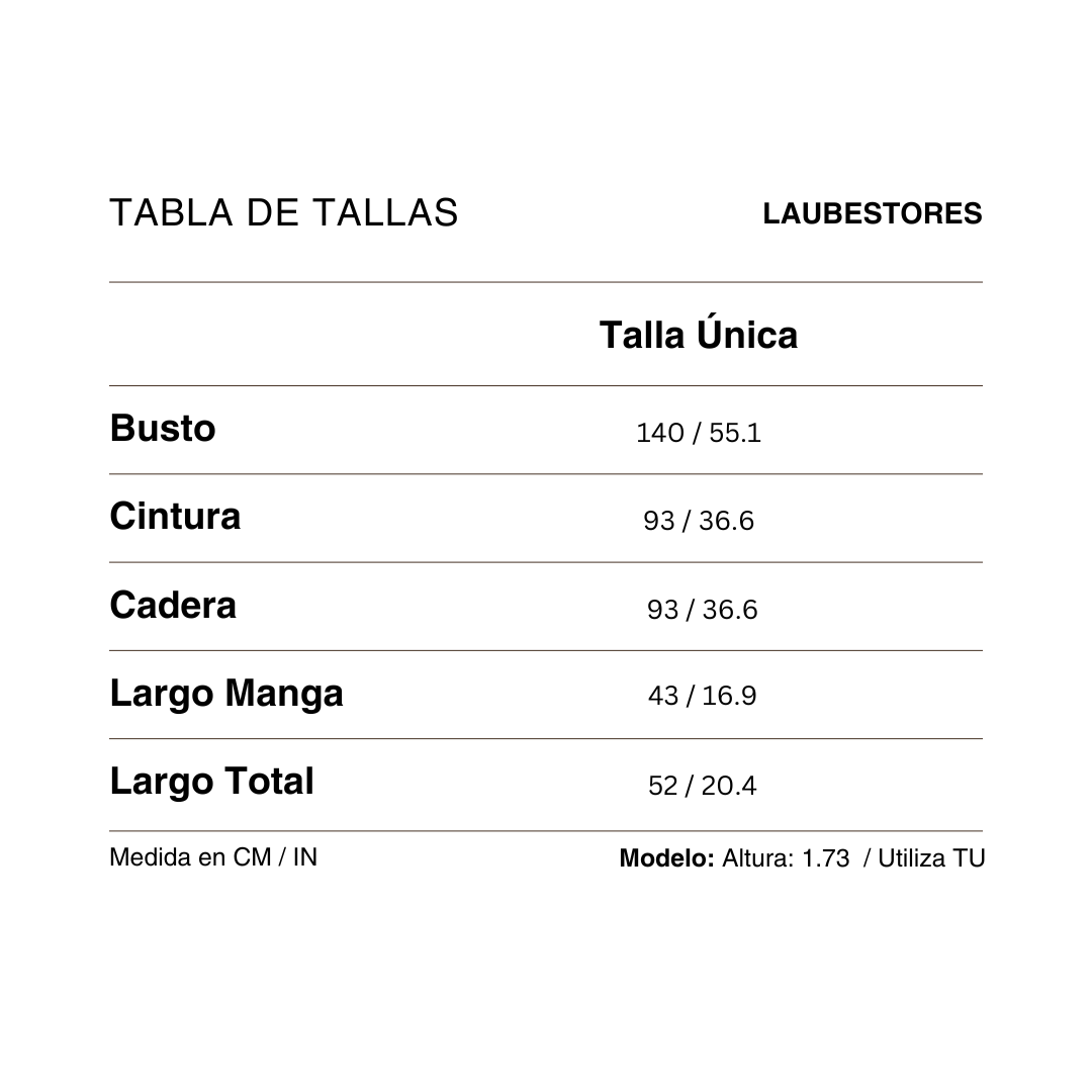 Tabla de tallas