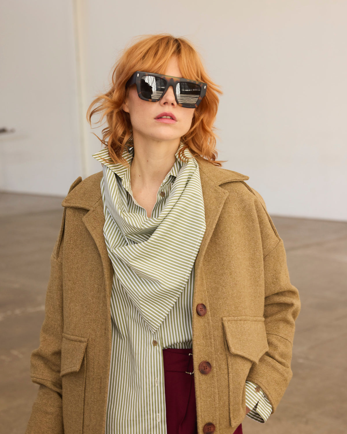 Jacket Amaranth Wool Mustard