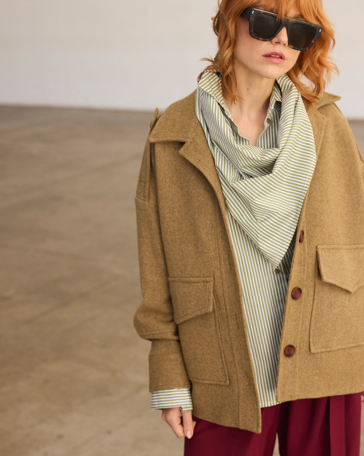 Jacket Amaranth Wool Mustard