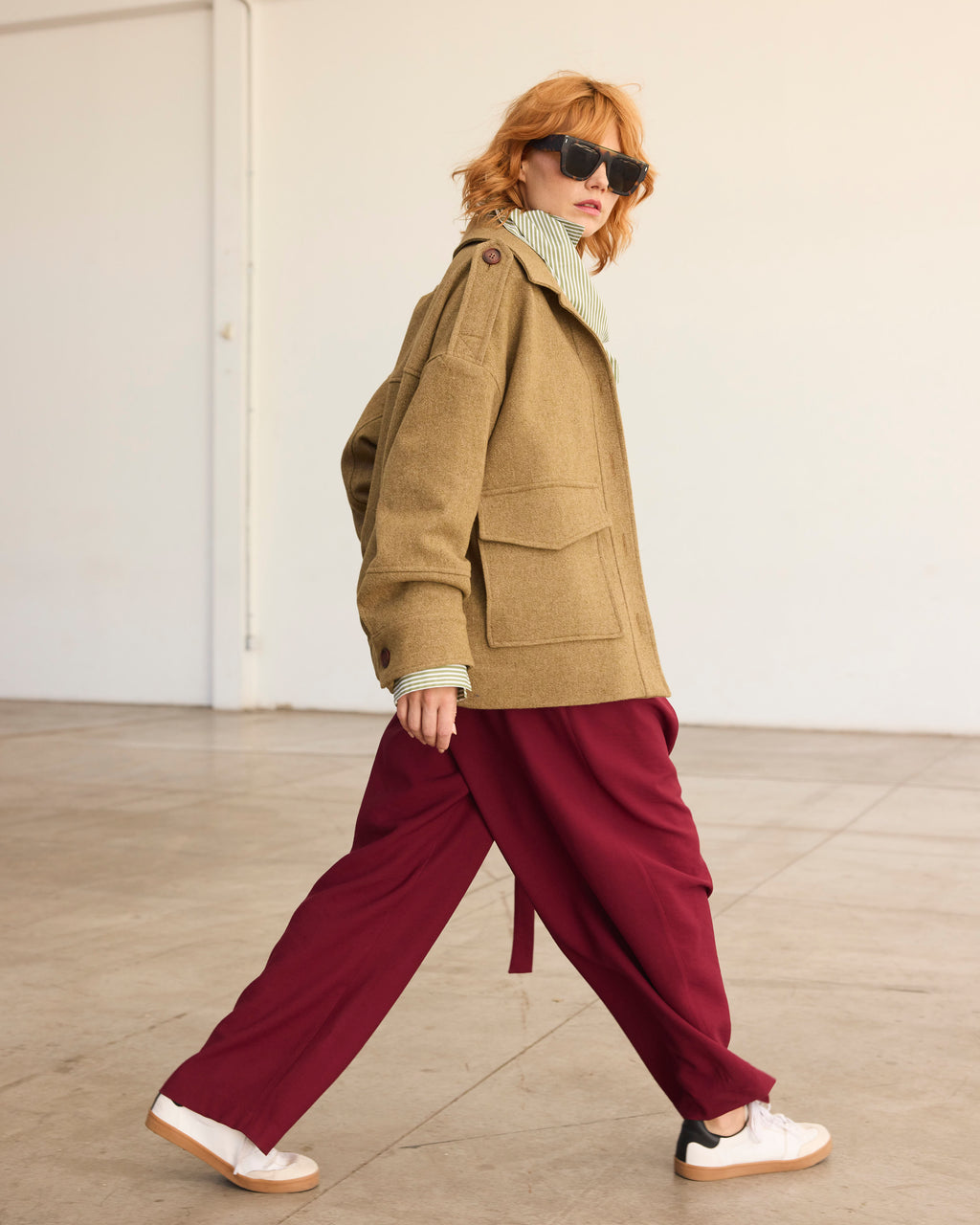 Jacket Amaranth Wool Mustard