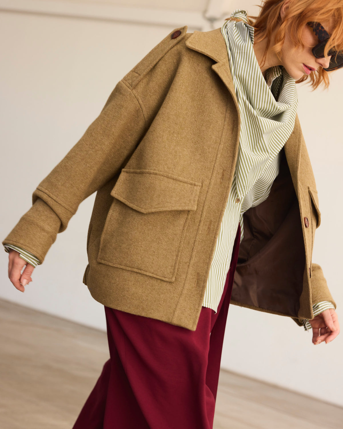 Jacket Amaranth Wool Mustard