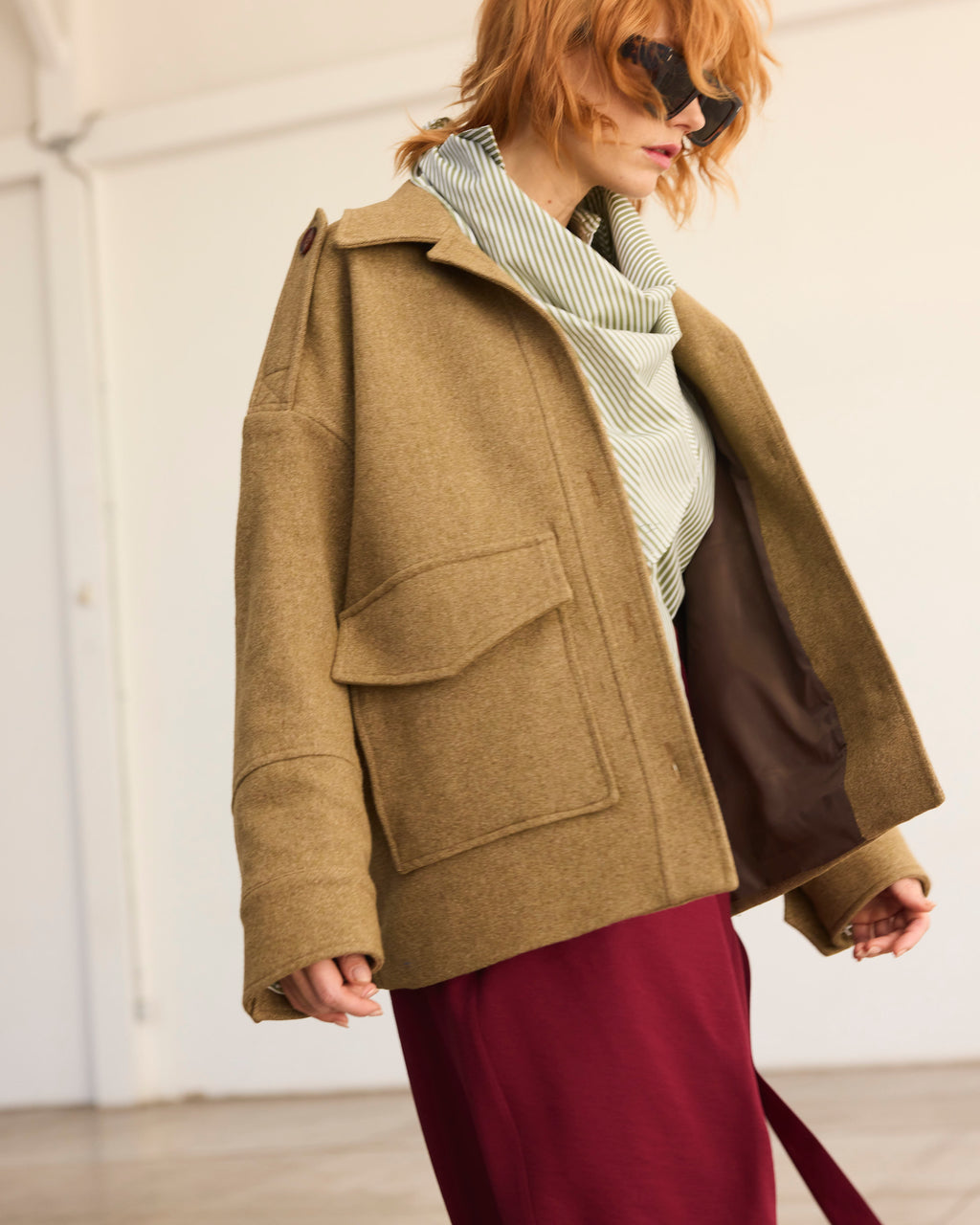 Jacket Amaranth Wool Mustard