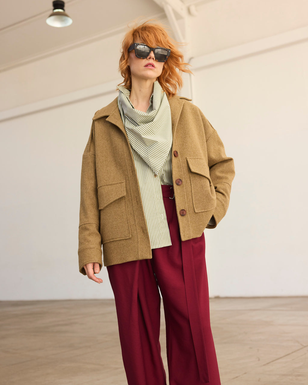 Jacket Amaranth Wool Mustard