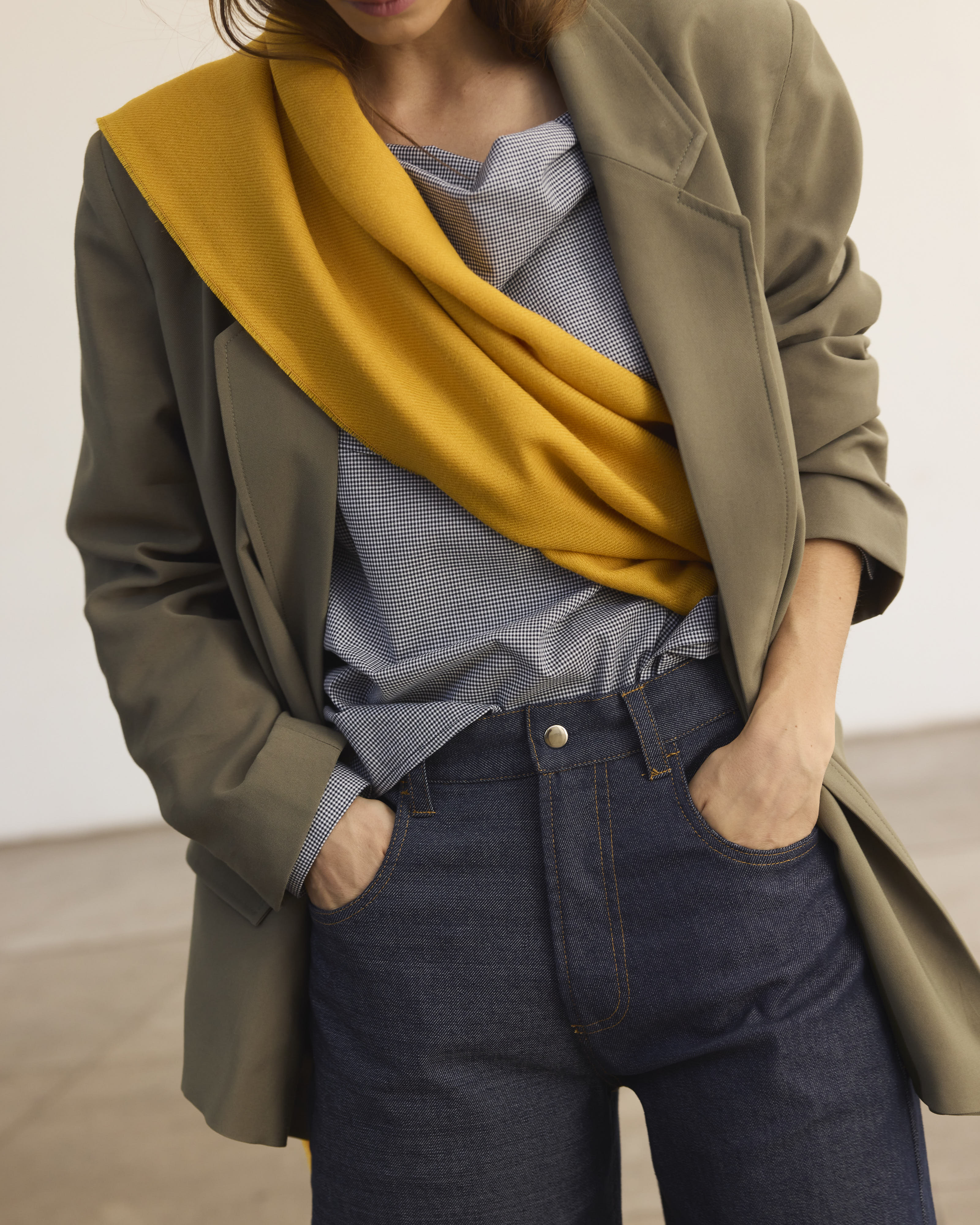 Bufanda Lavande 100% Baby Alpaca Amarilla