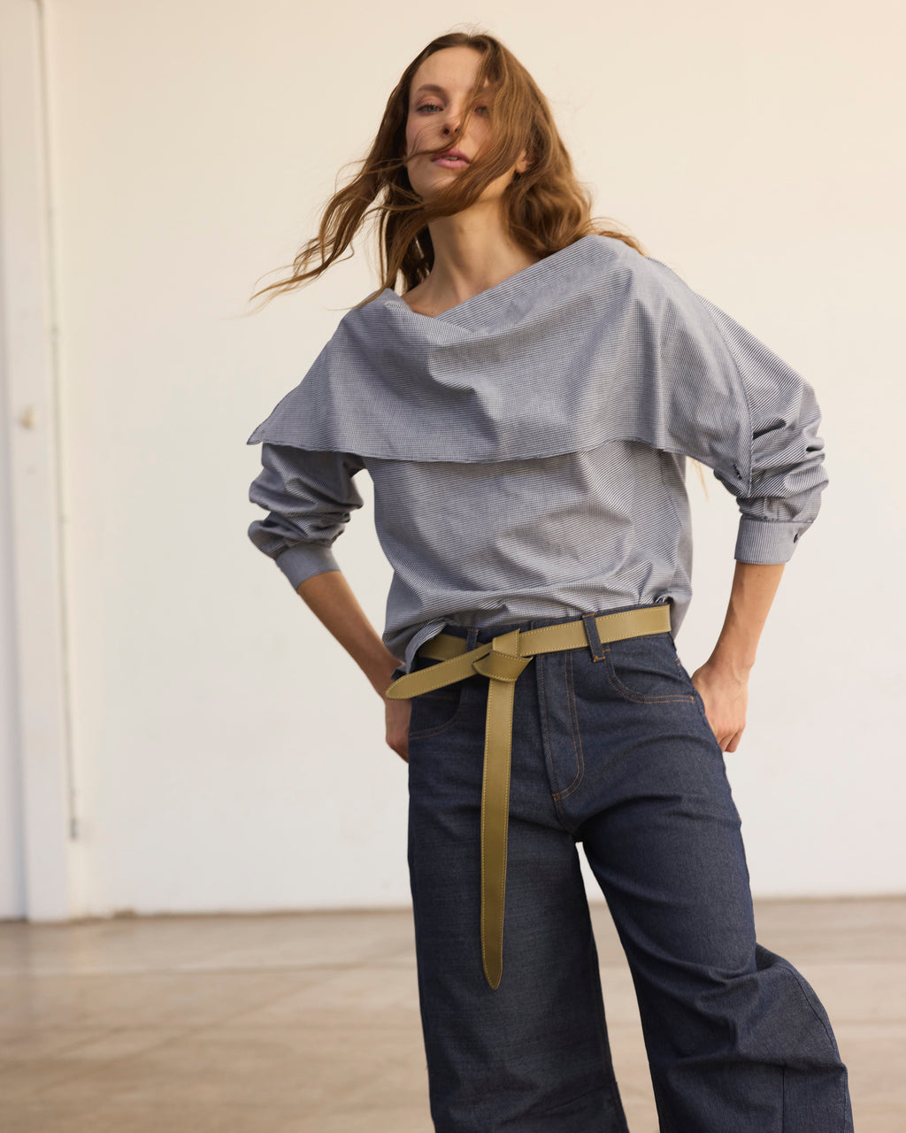 Cinturón Reversible Narcisse Verde-Negro 100% Cuero