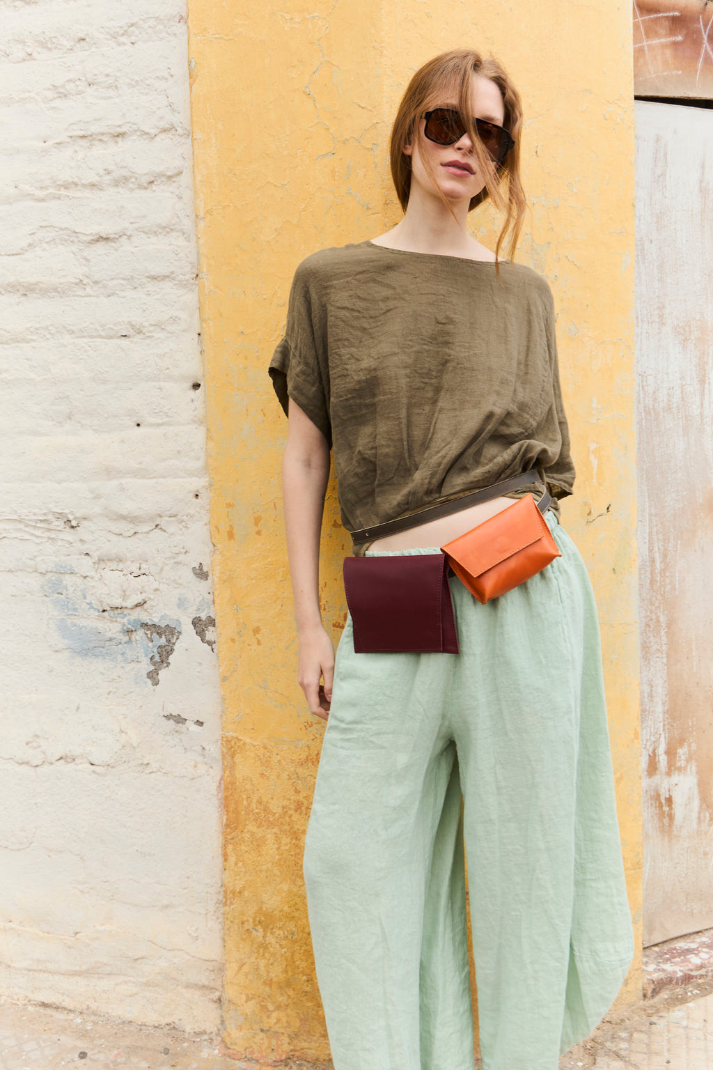 Pantalón Froisse 100% Lino Verde Agua