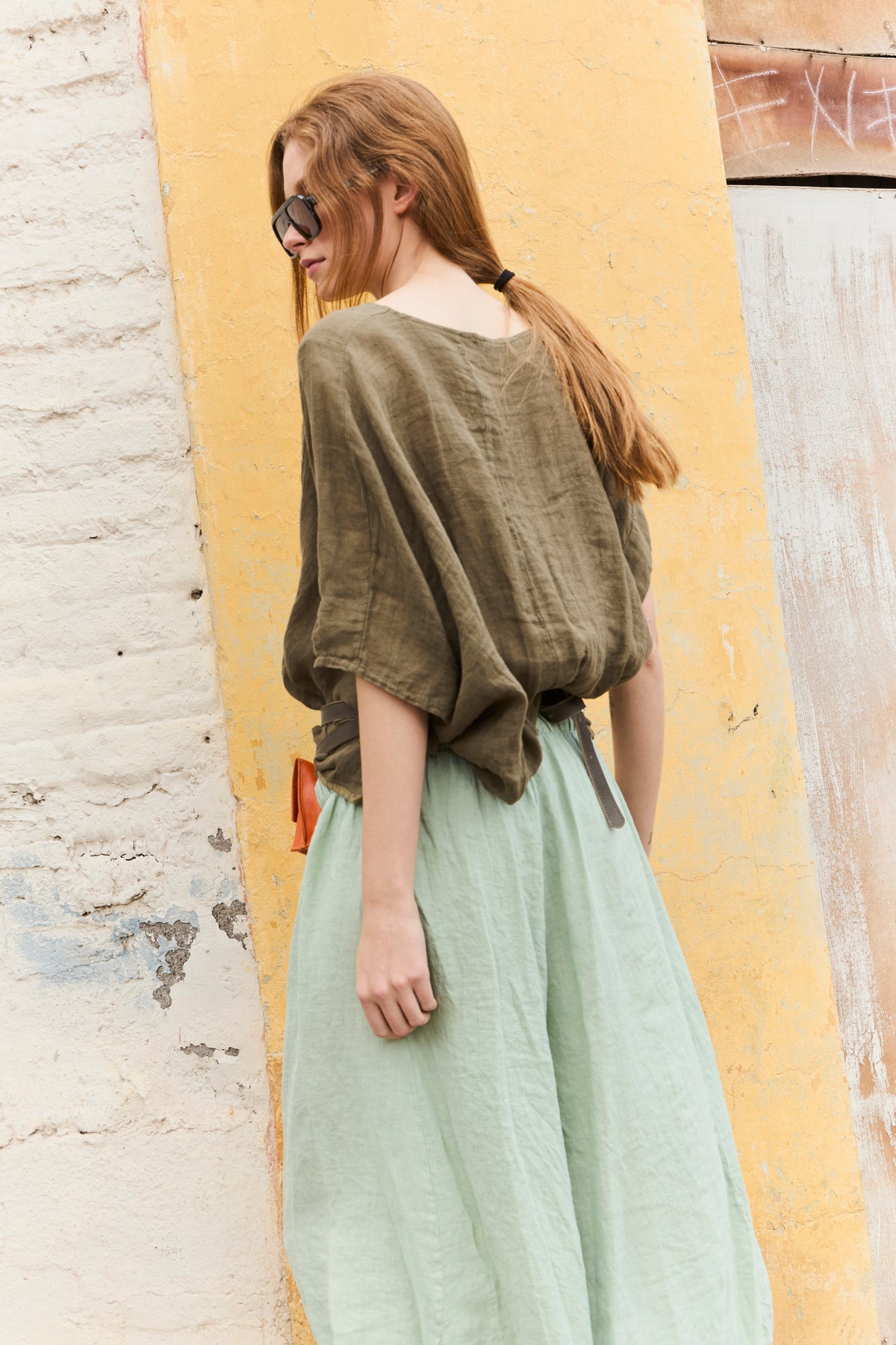 Pantalón Froisse 100% Lino Verde Agua