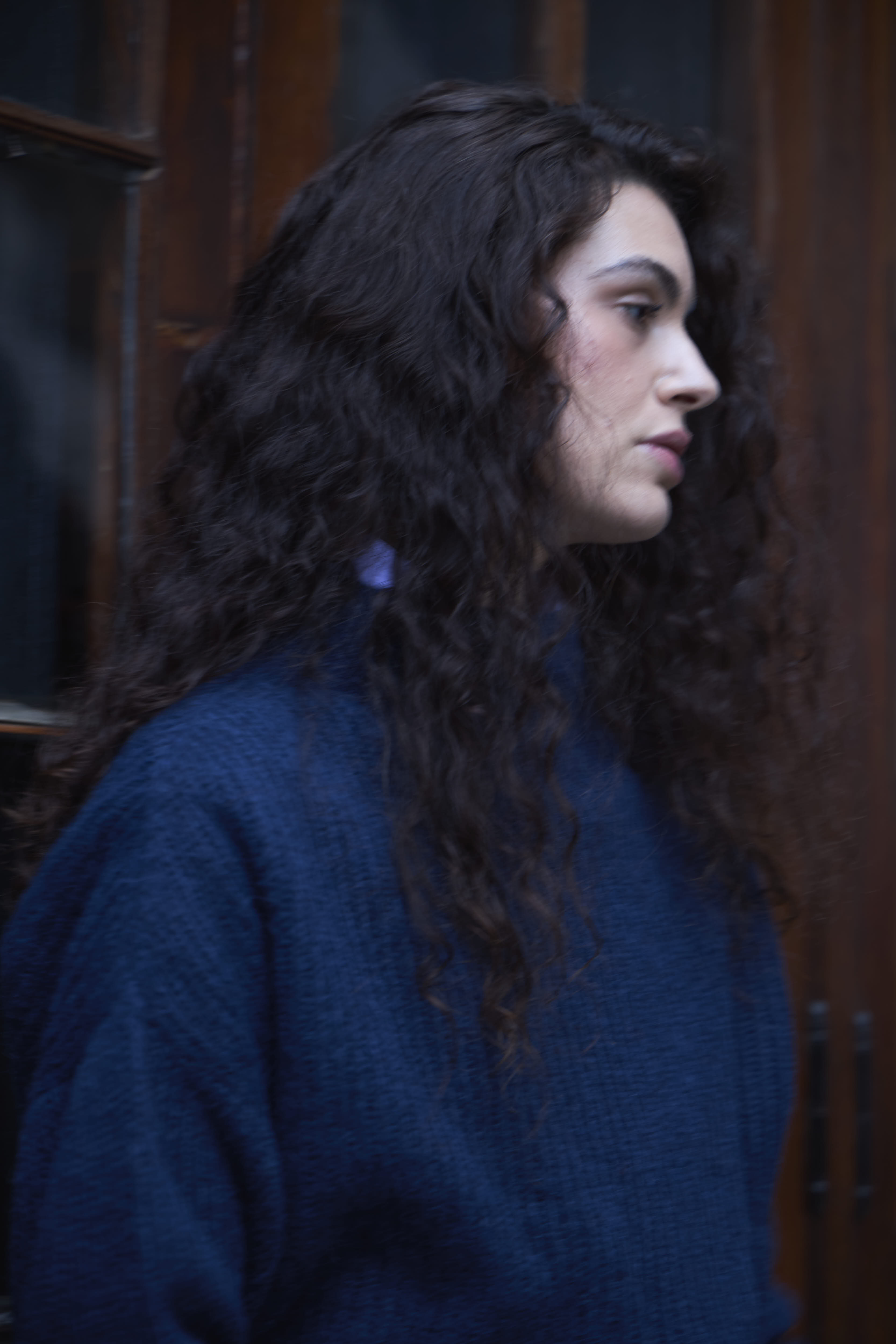Sweater Maxima Superfine Alpaca Azul Marino