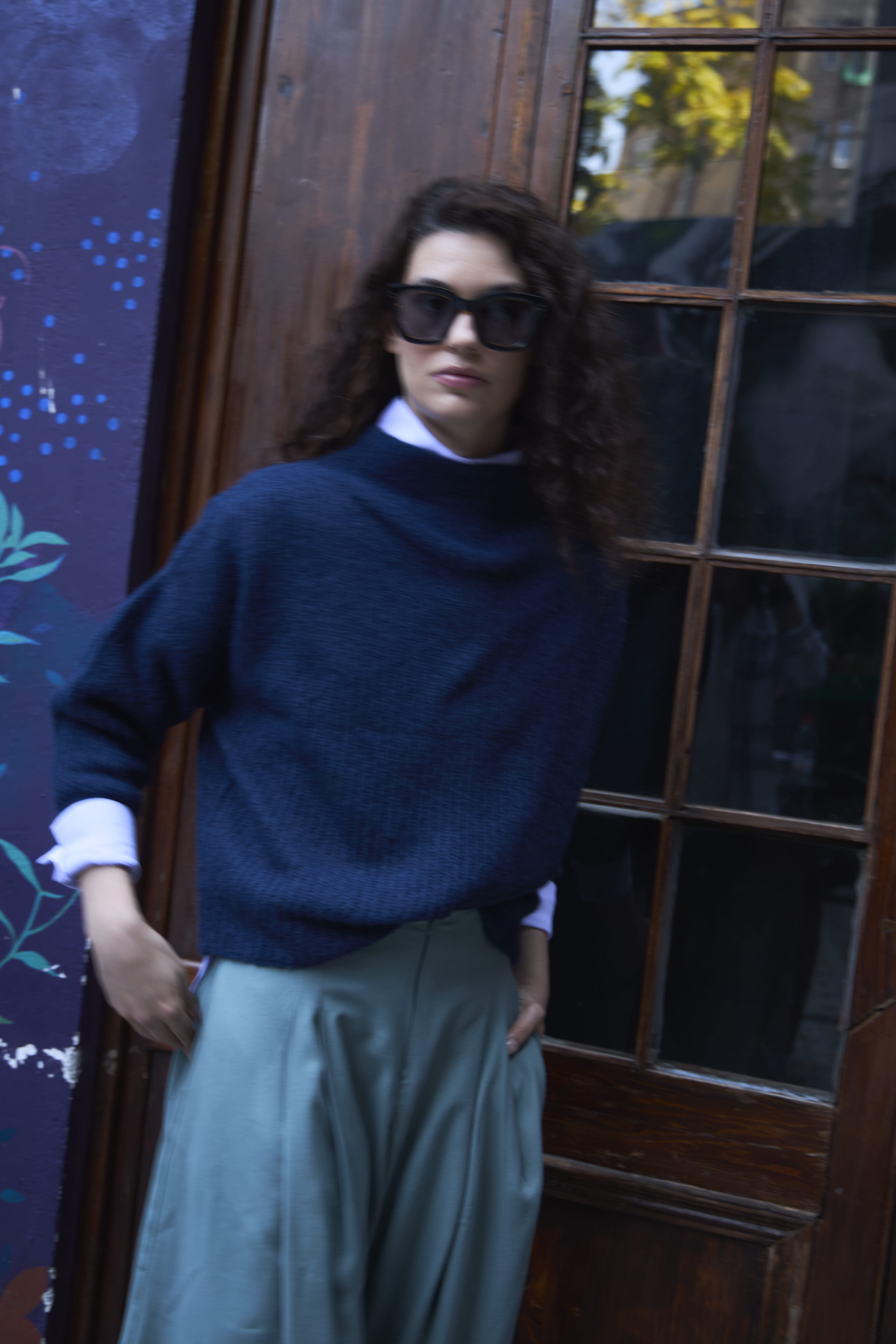 Sweater Maxima Baby Alpaca Azul Marino