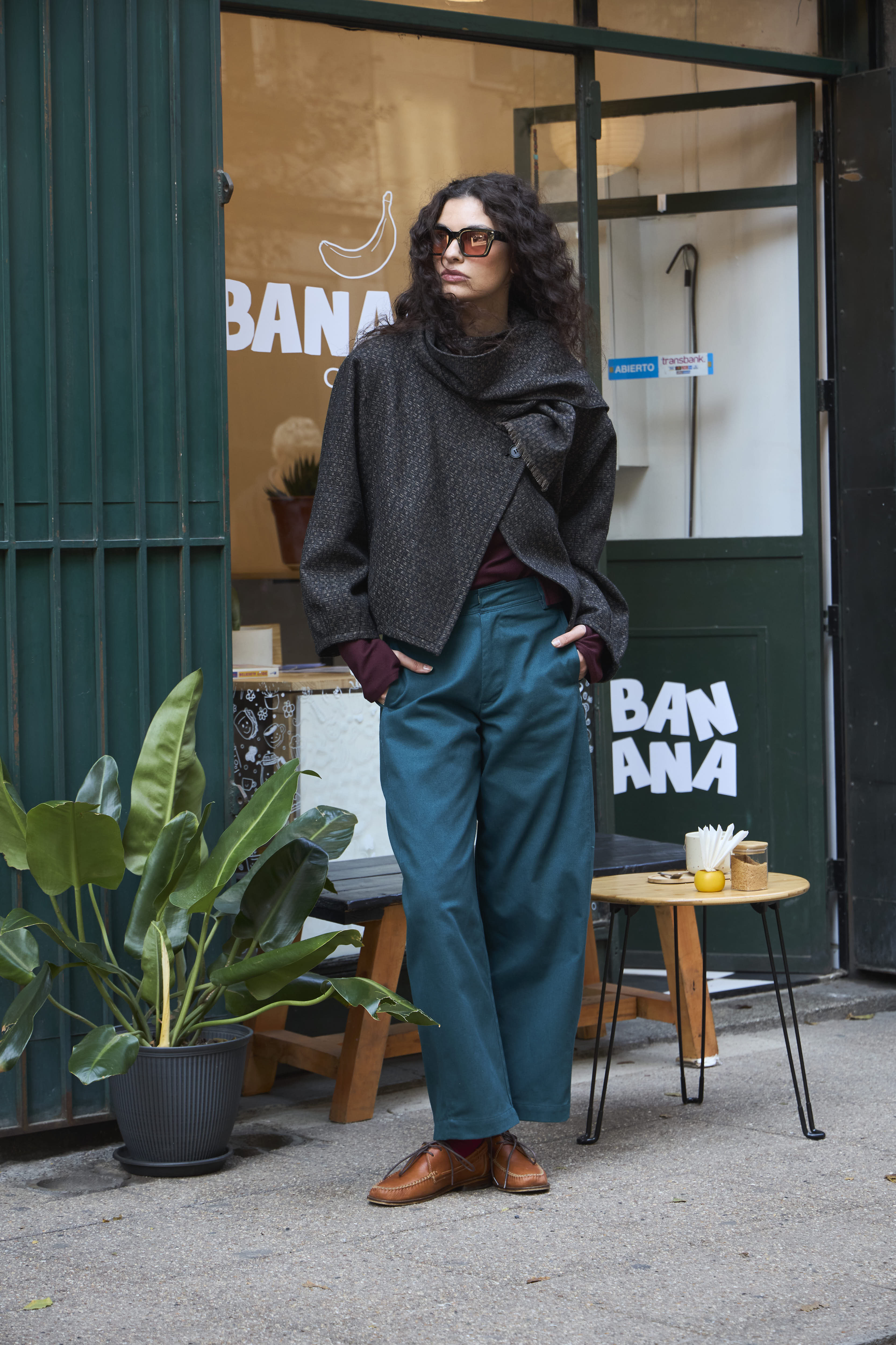 Pantalón Eveille 100% Algodón Verde Petróleo