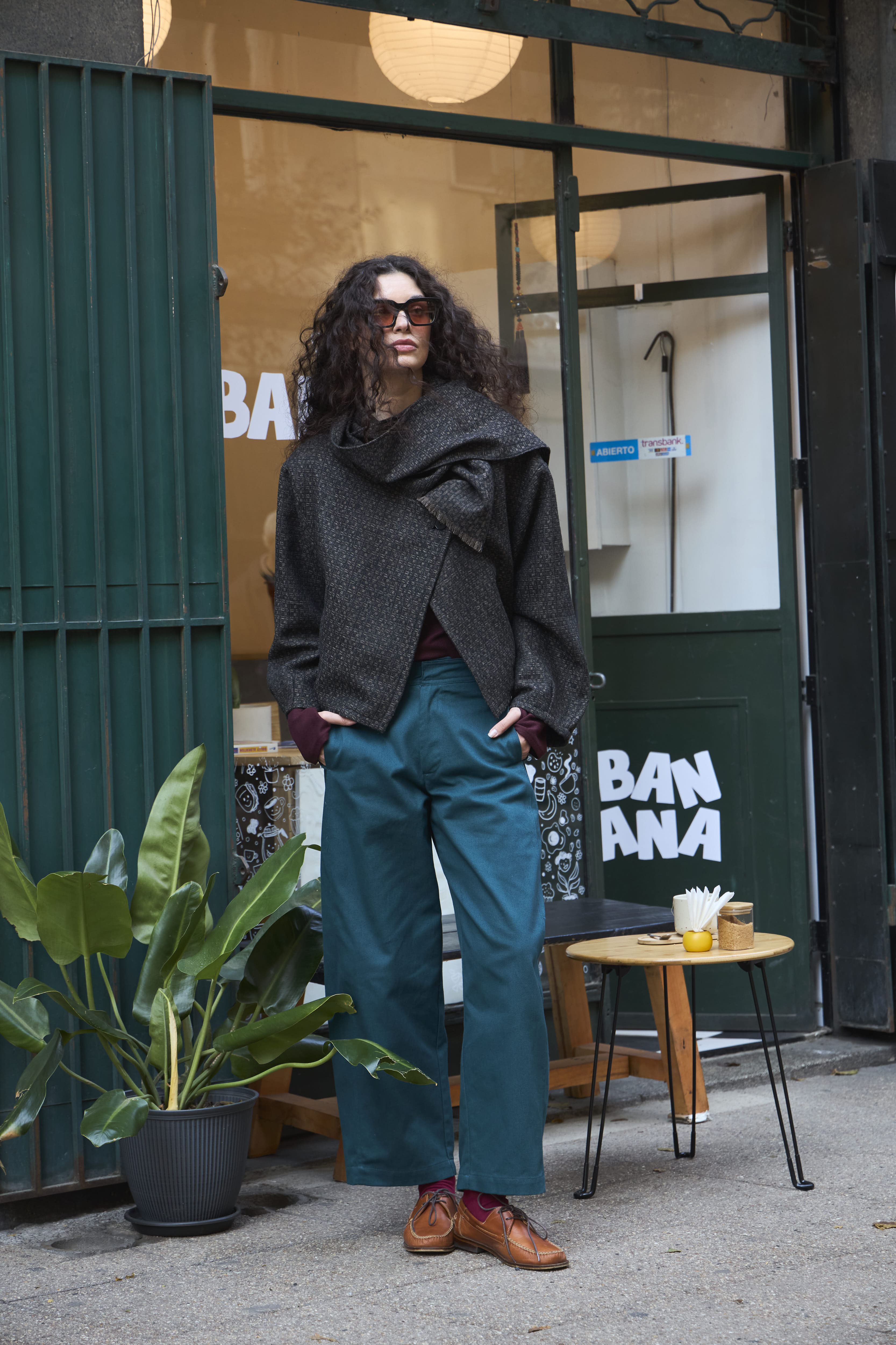 Pantalón Eveille 100% Algodón Verde Petróleo