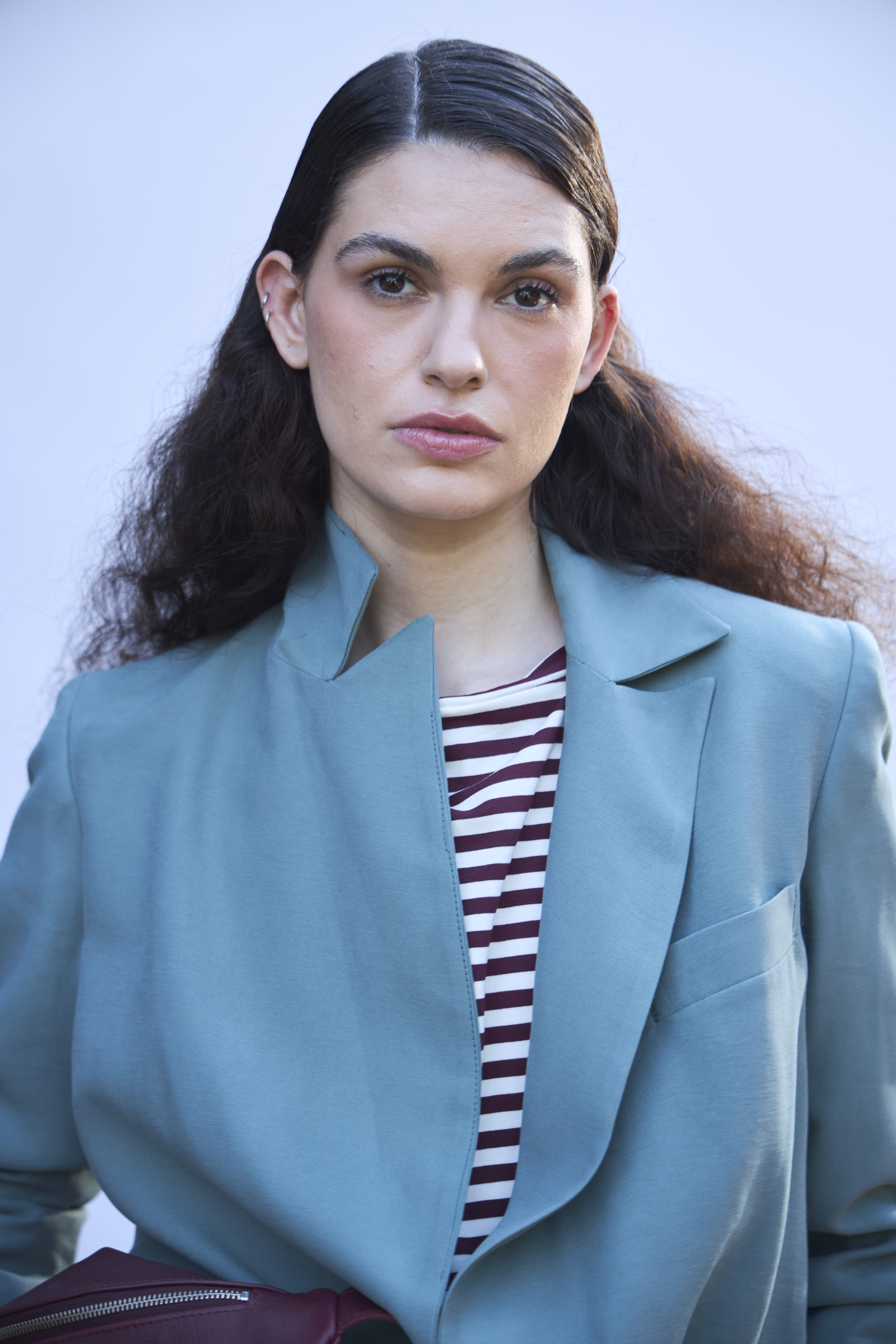 Blazer Bomber Maille Verde Agua