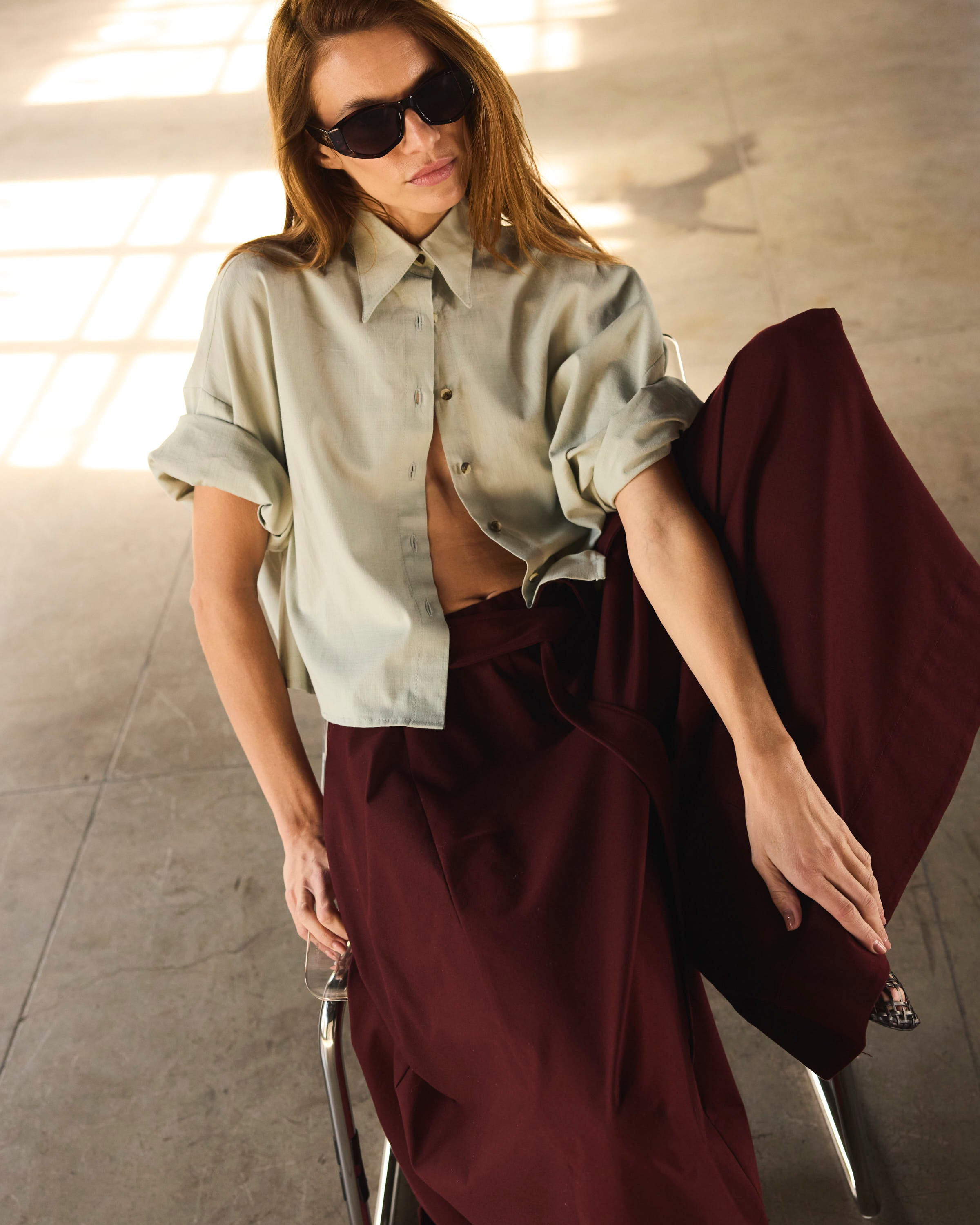 Blusa Dorsay 100% Algodón Verde Agua