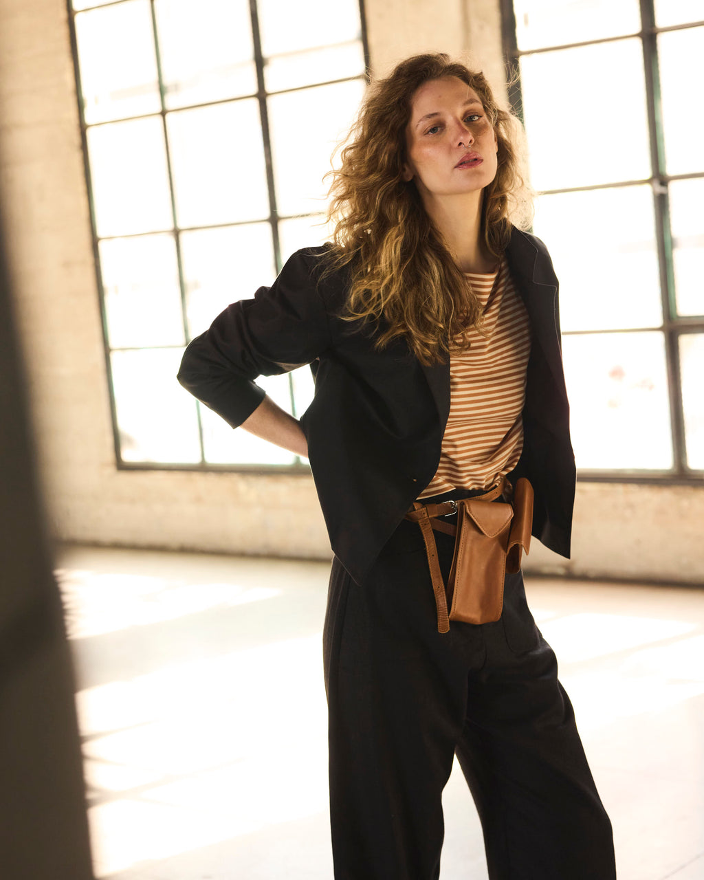 Blazer Medio Soleil 100% Algodón Negro