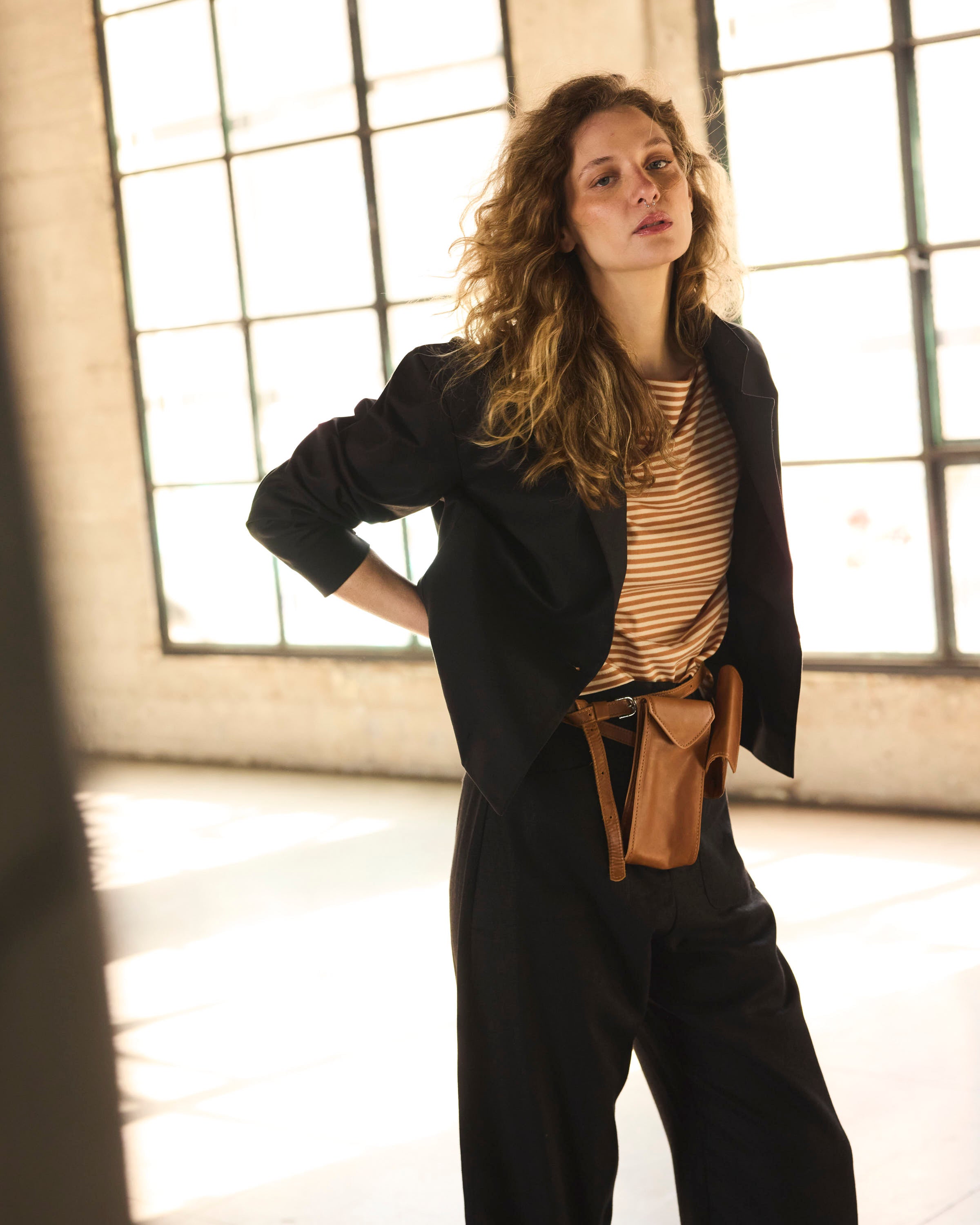 Blazer Medio Soleil 100% Algodón Negro