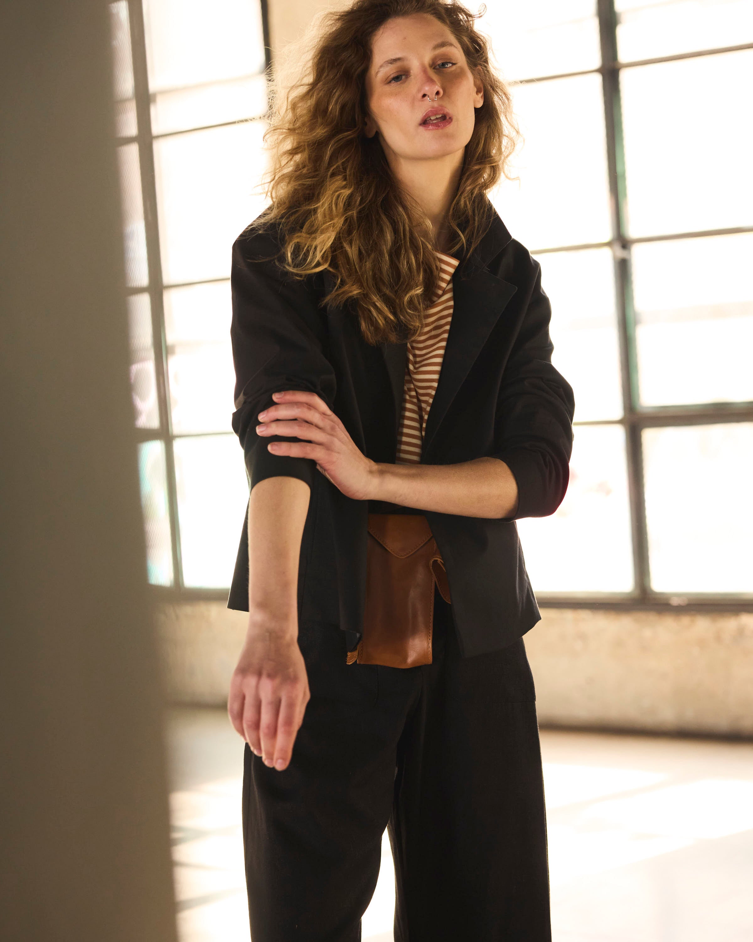 Blazer Medio Soleil 100% Algodón Negro