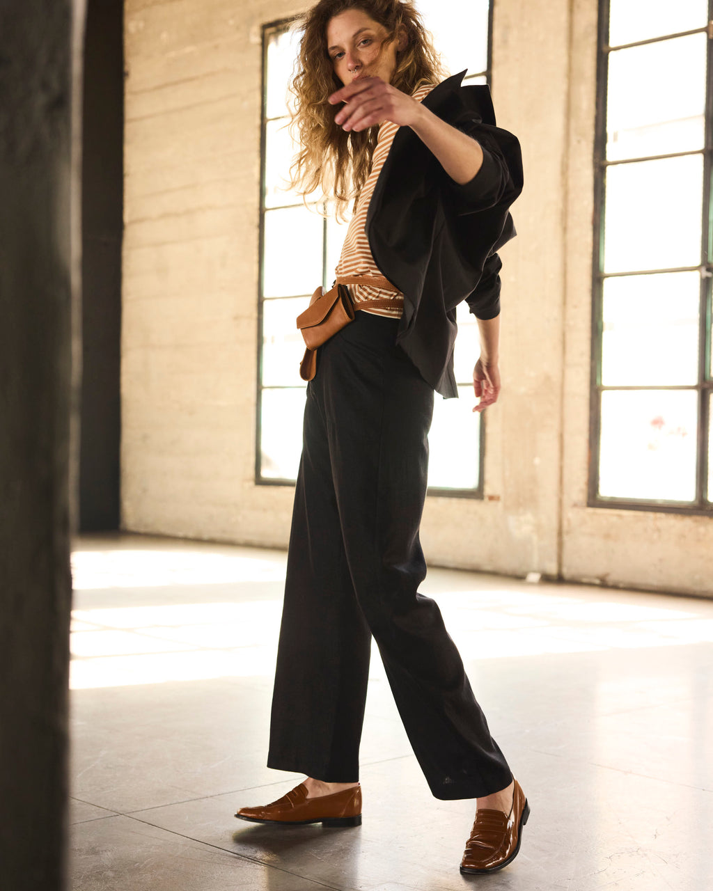 Pantalón Vienne Lino Negro