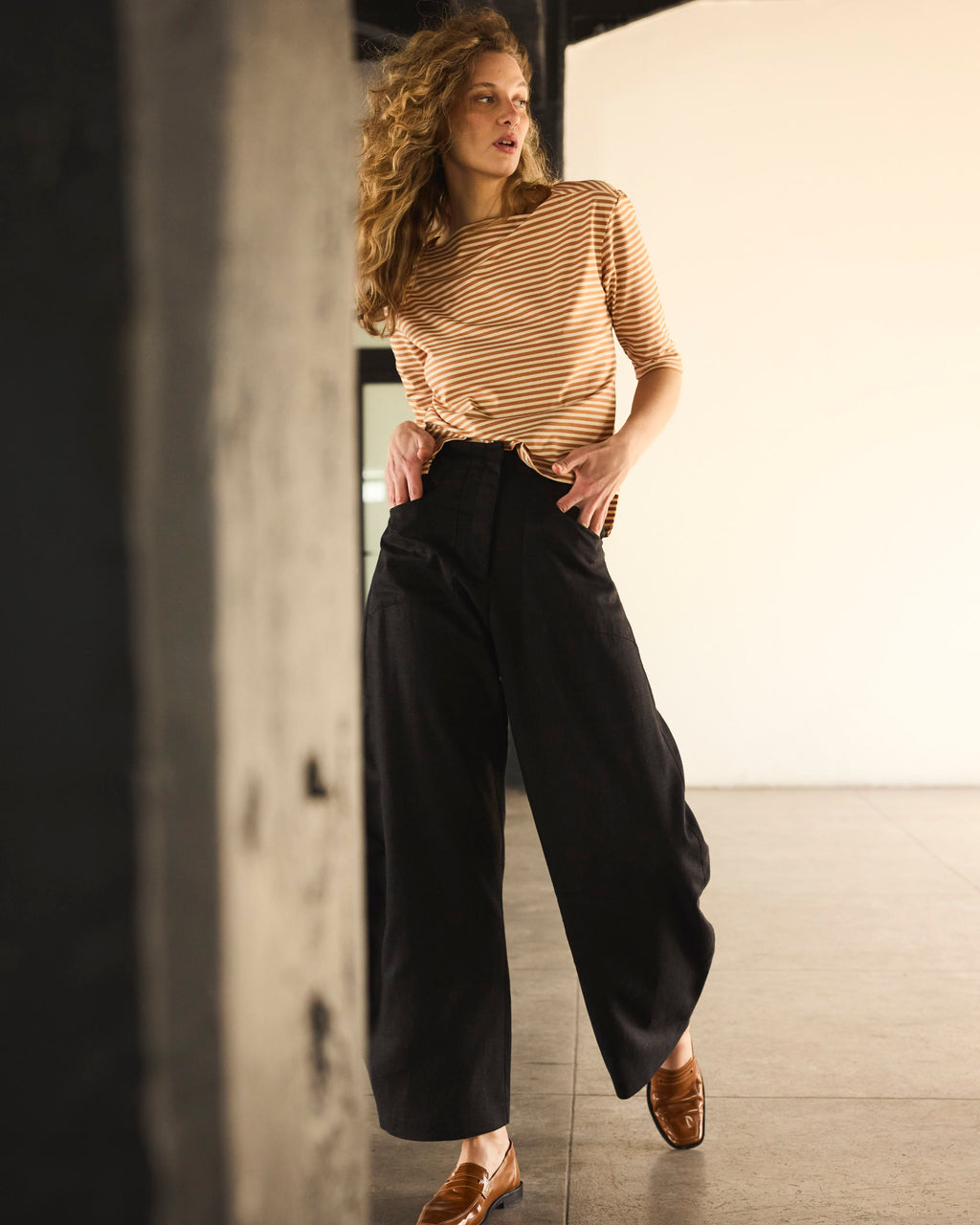 Pantalón Vienne Lino Negro