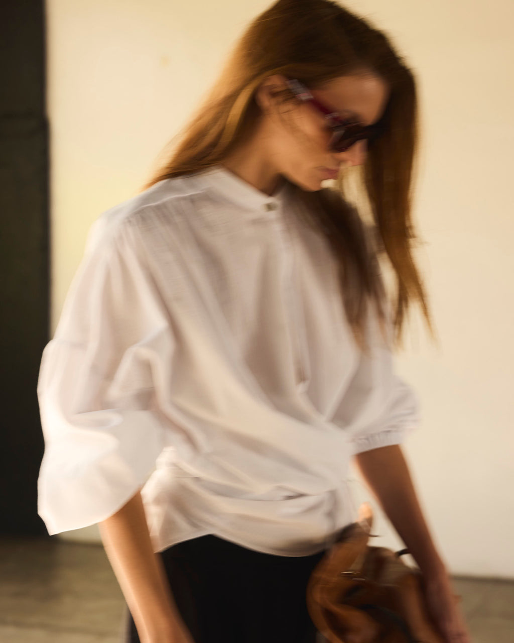 Blusa Cruzada Flamme 100% algodón Blanca