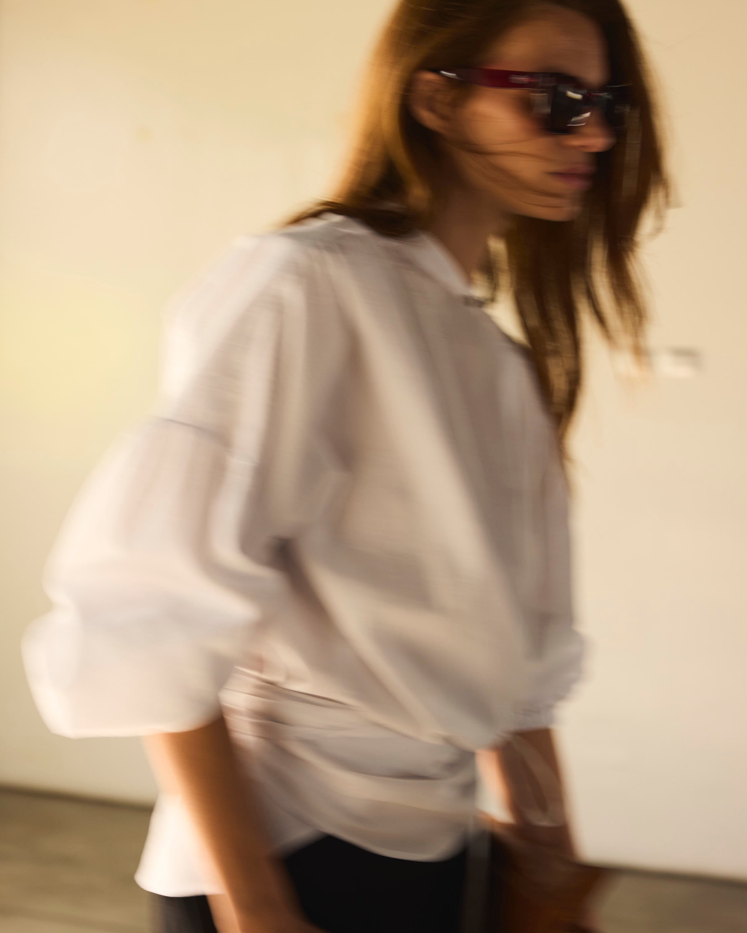 Blusa Cruzada Flamme 100% algodón Blanca