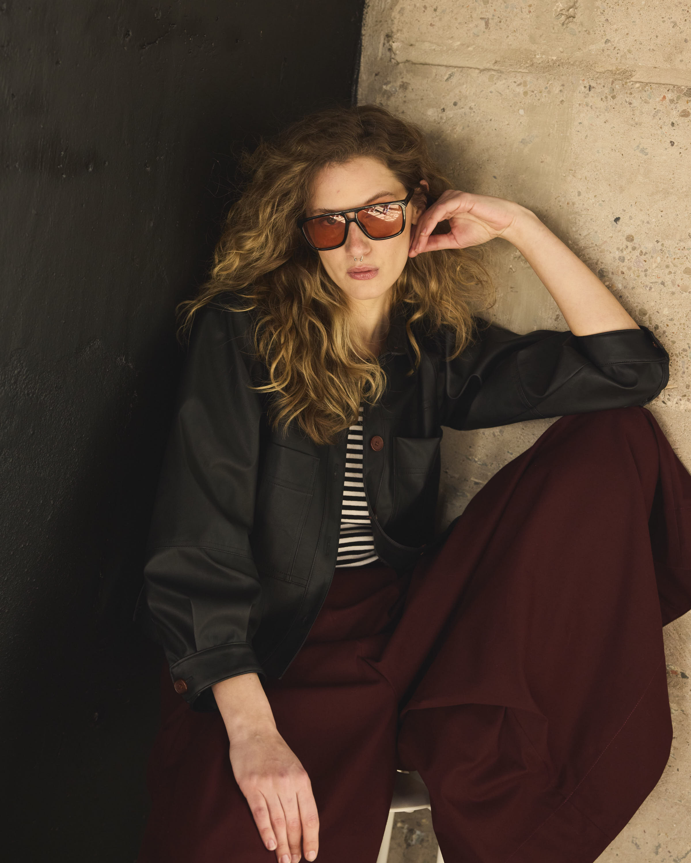 Chaqueta Corta Allure Ecocuero Negra