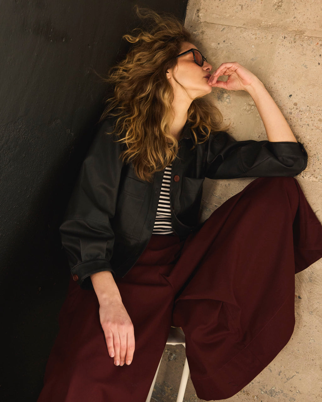 Chaqueta Corta Allure Ecocuero Negra