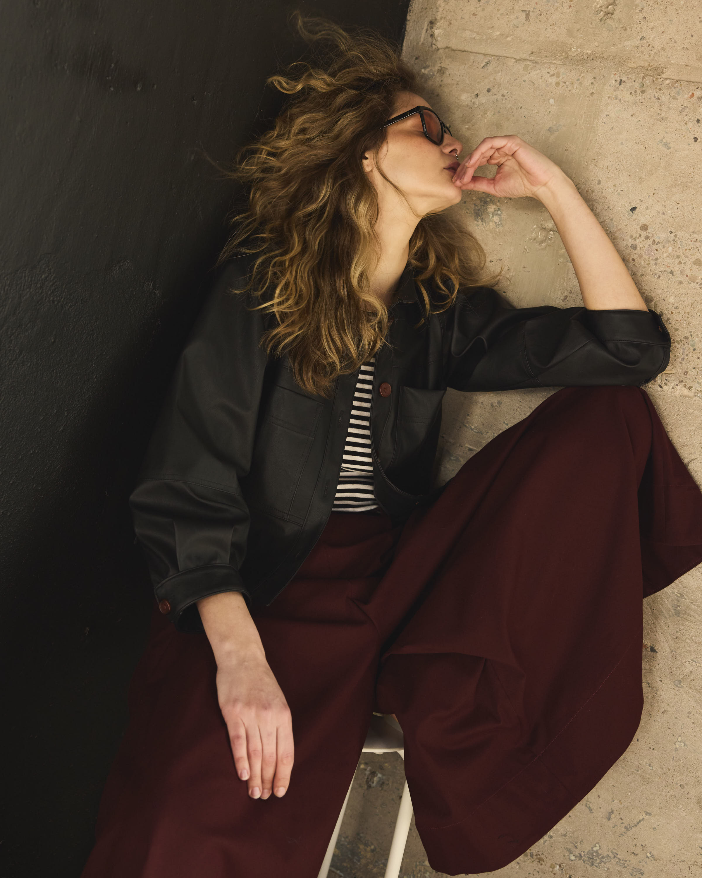 Chaqueta Corta Allure Ecocuero Negra