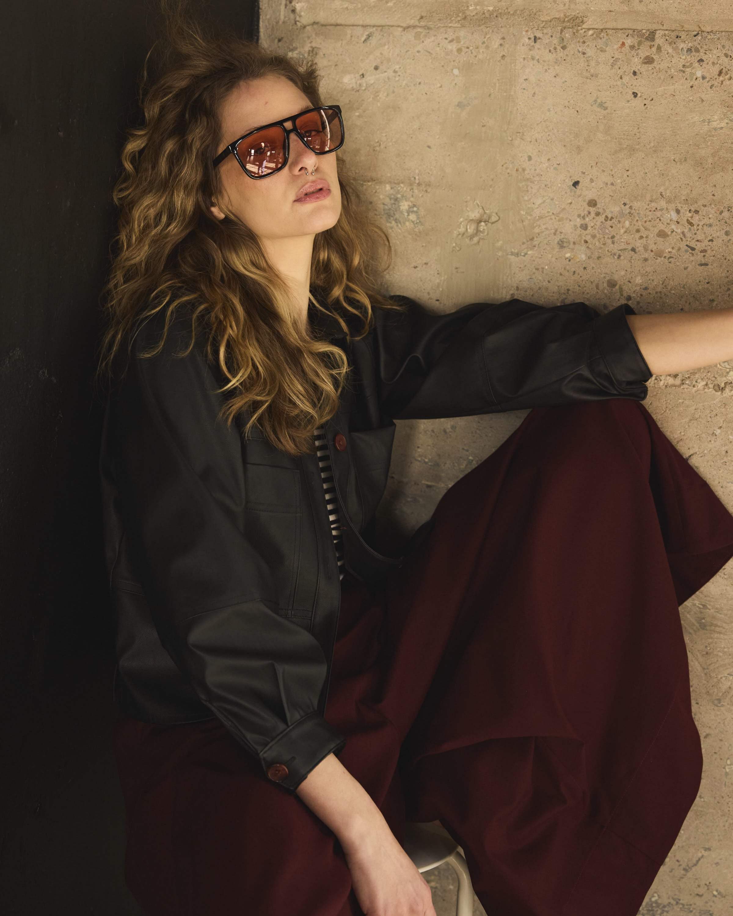 Chaqueta Corta Allure Ecocuero Negra