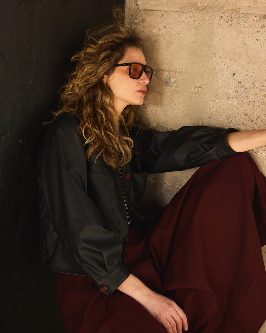 Chaqueta Corta Allure Ecocuero Negra