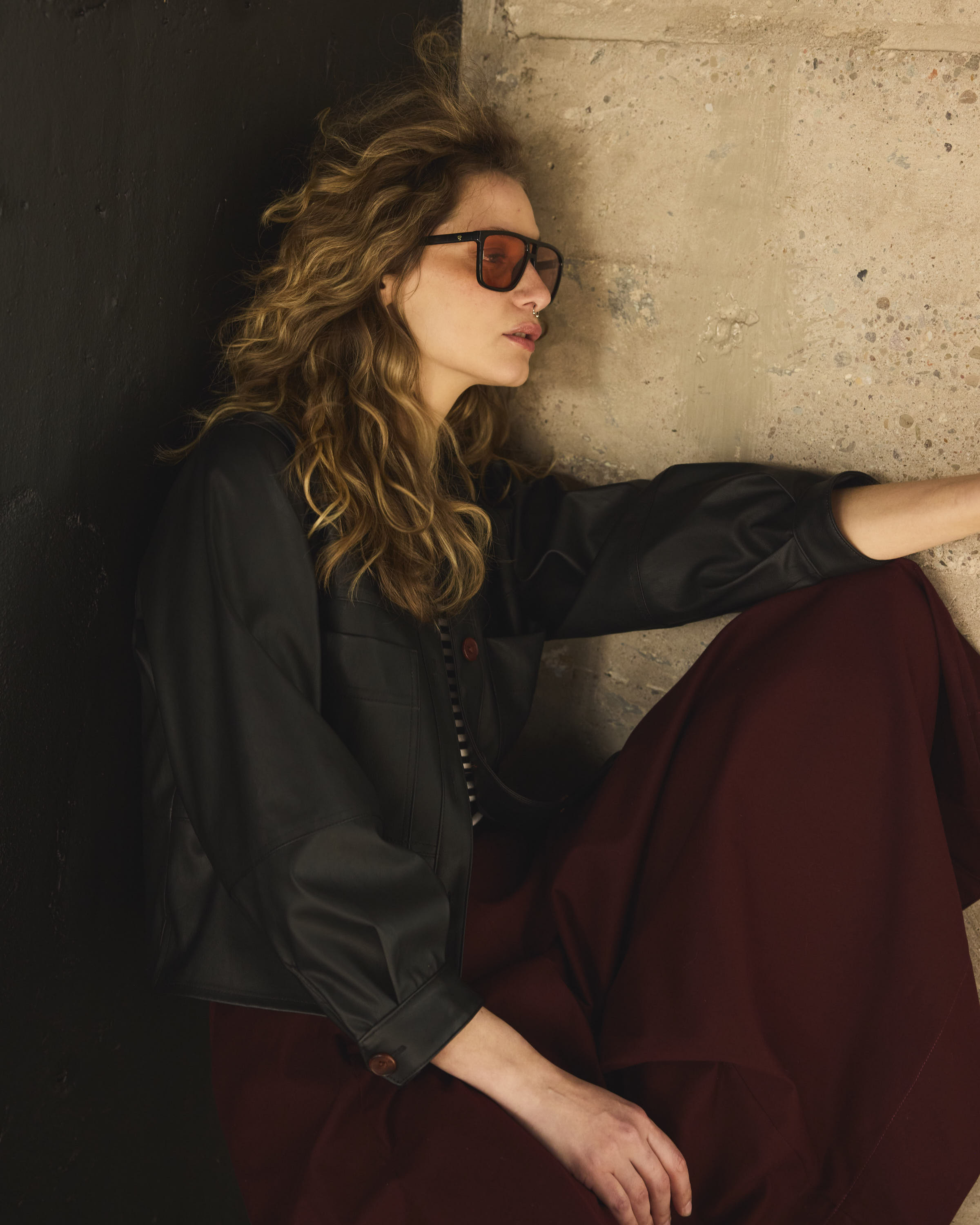 Chaqueta Corta Allure Ecocuero Negra