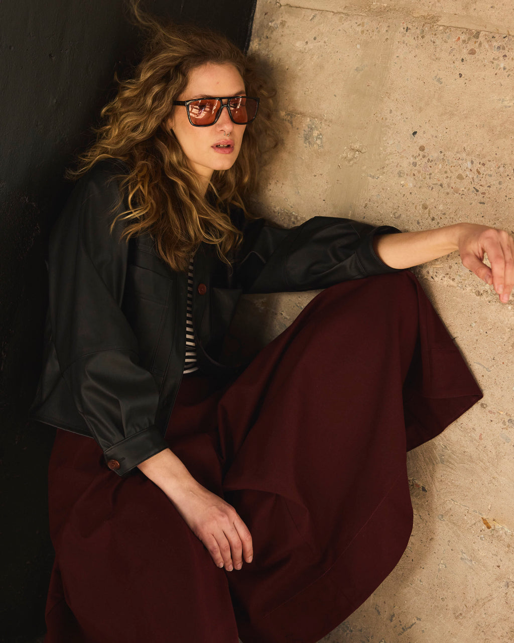 Chaqueta Corta Allure Ecocuero Negra