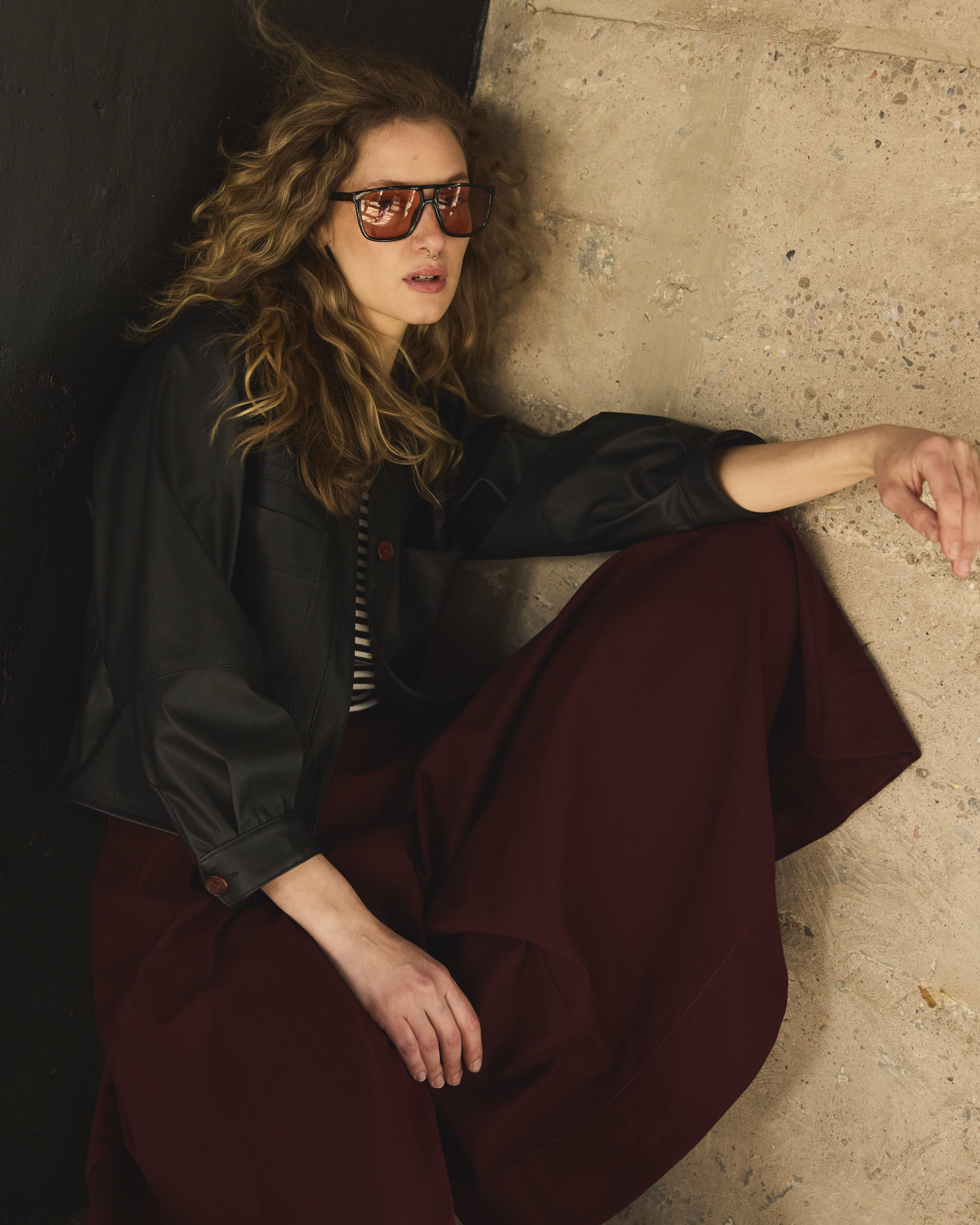 Chaqueta Corta Allure Ecocuero Negra