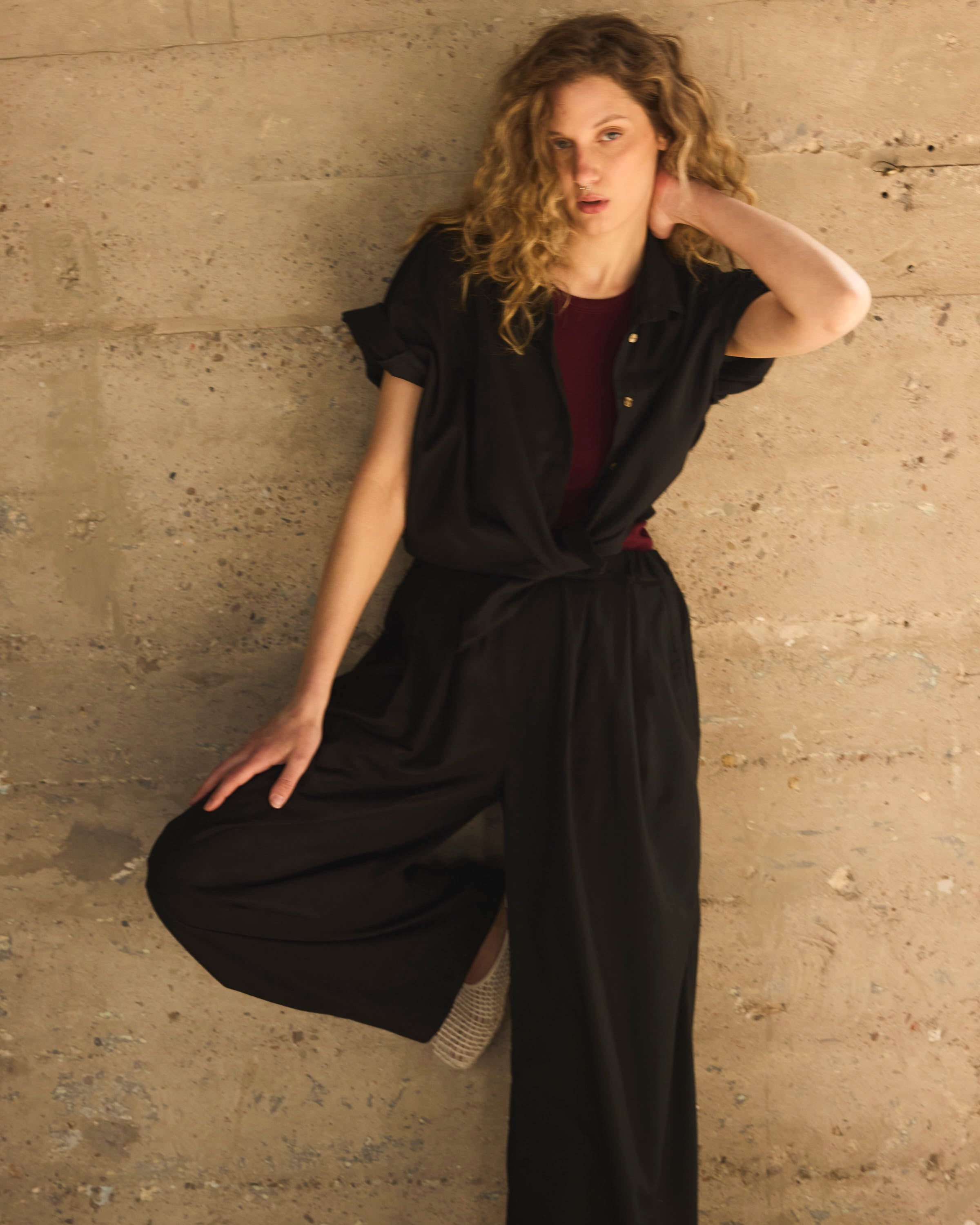 Blusa Nudo Rebelle Algodón Negra