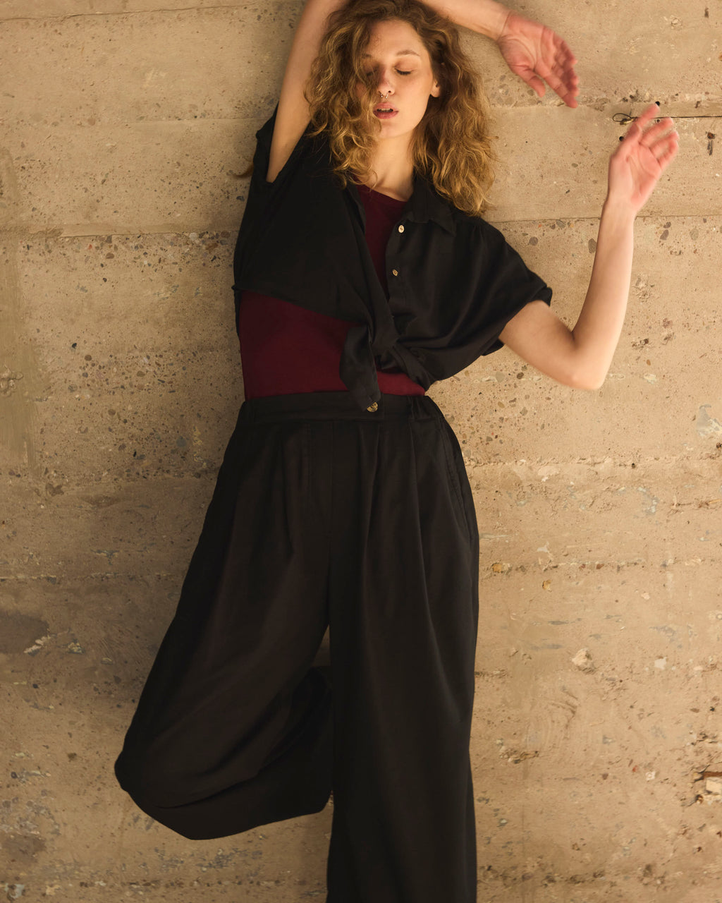 Blusa Nudo Rebelle Algodón Negra