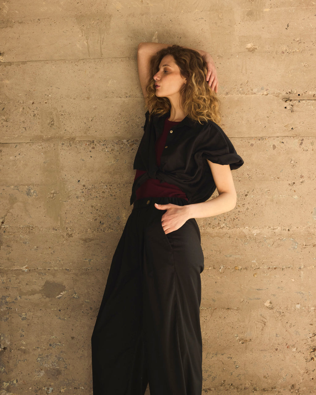 Blusa Nudo Rebelle Algodón Negra