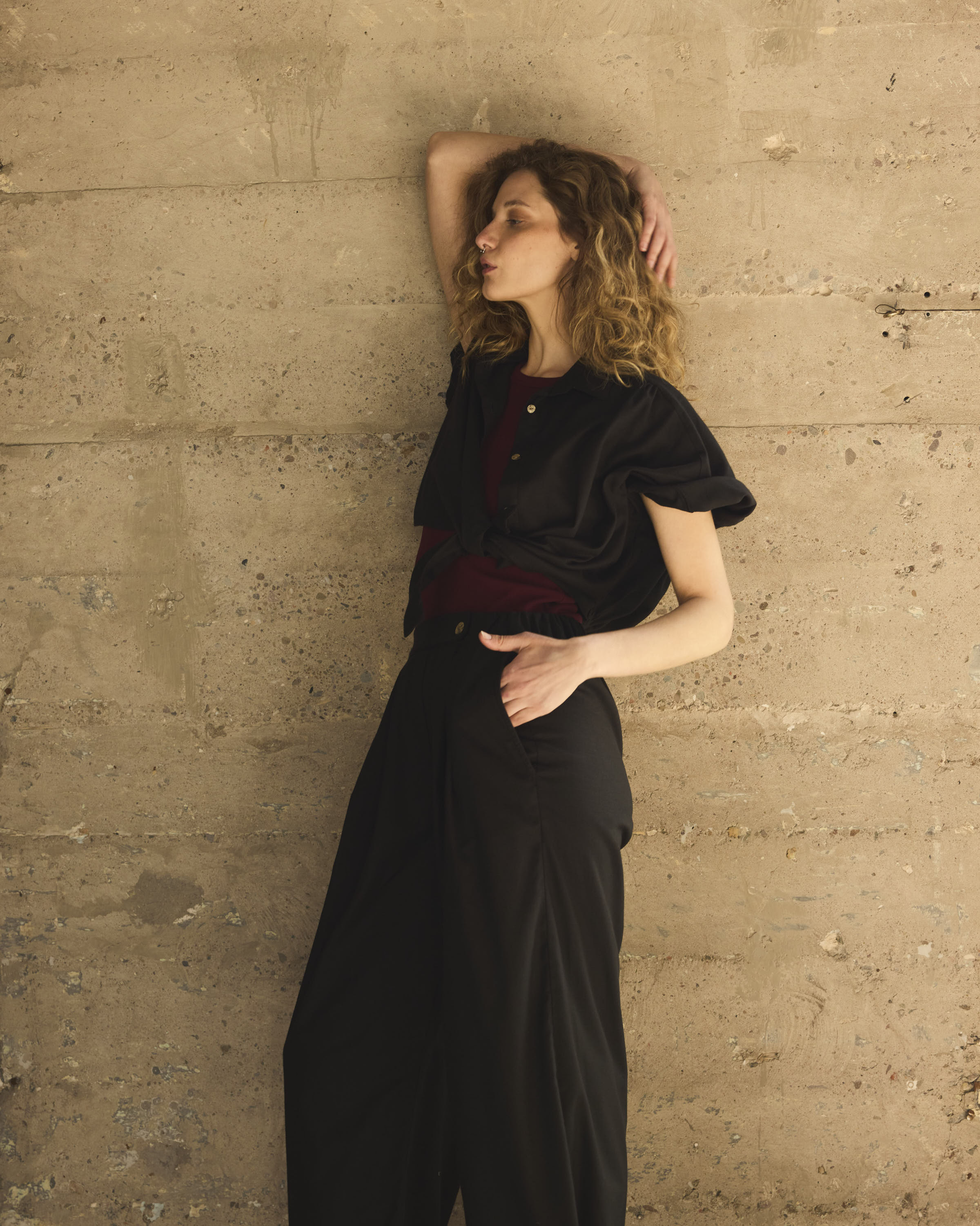 Blusa Nudo Rebelle Algodón Negra