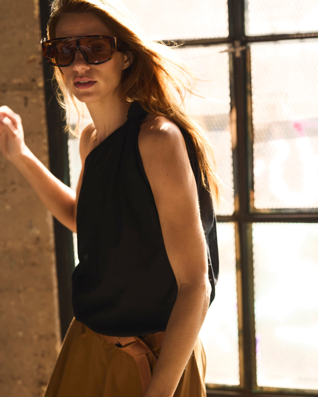 Top Rousseau 100% Algodón Negro