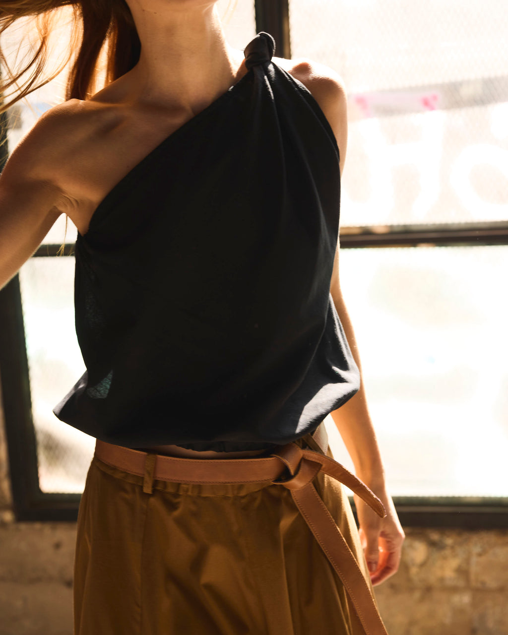 Top Rousseau 100% Algodón Negro