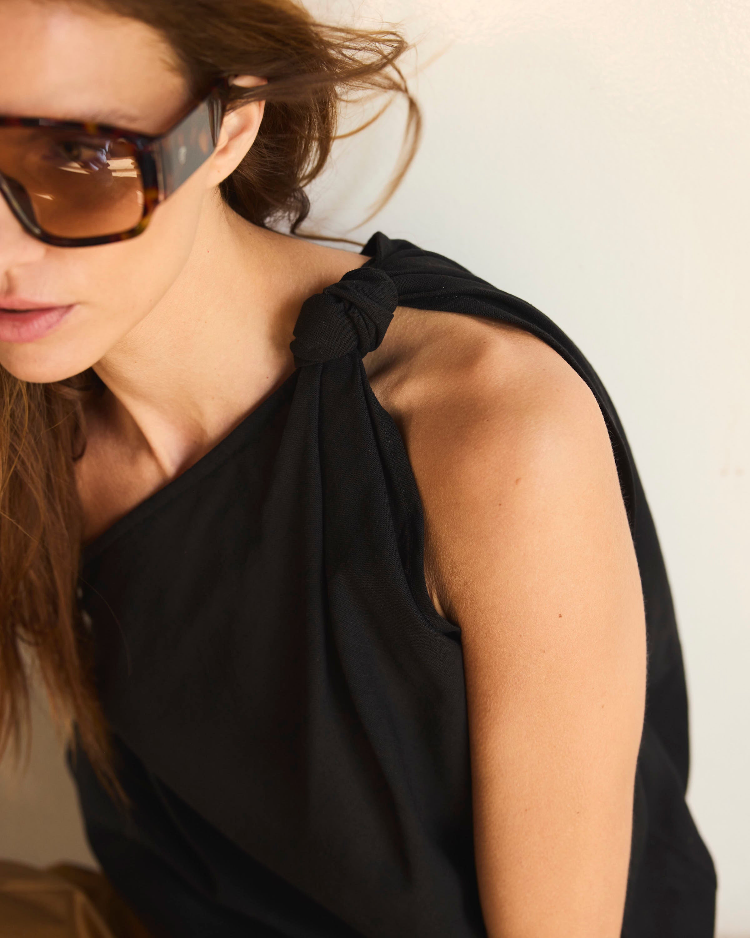 Top Rousseau 100% Algodón Negro